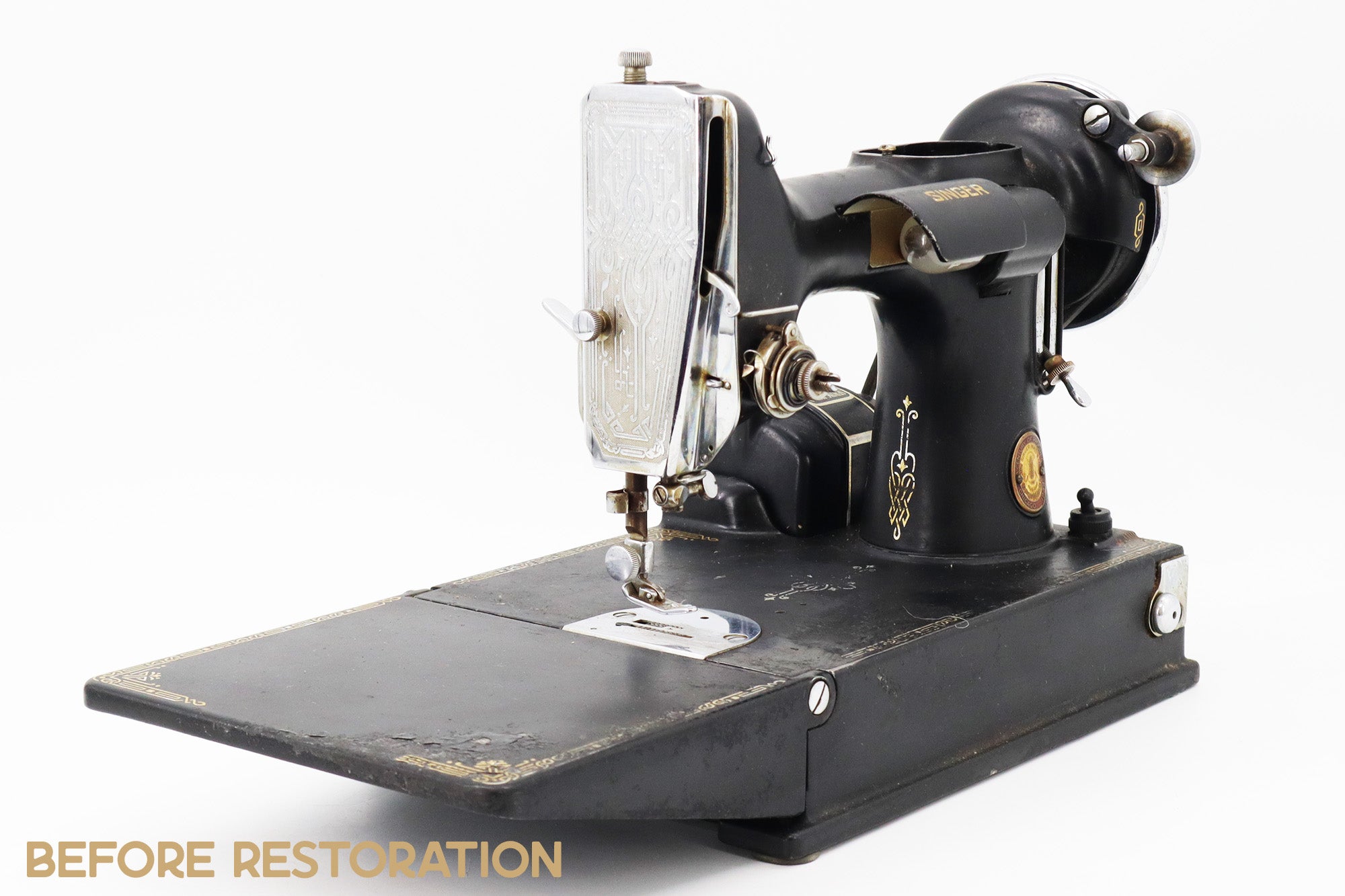 Singer Featherweight 221, Chicago World's Fair, Fully Restored in Gloss Black, AD54455* - RARE