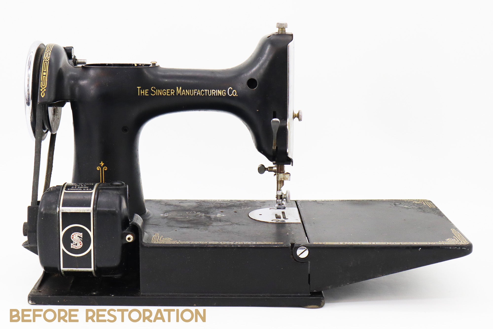 Singer Featherweight 221, Chicago World's Fair, Fully Restored in Gloss Black, AD54455* - RARE