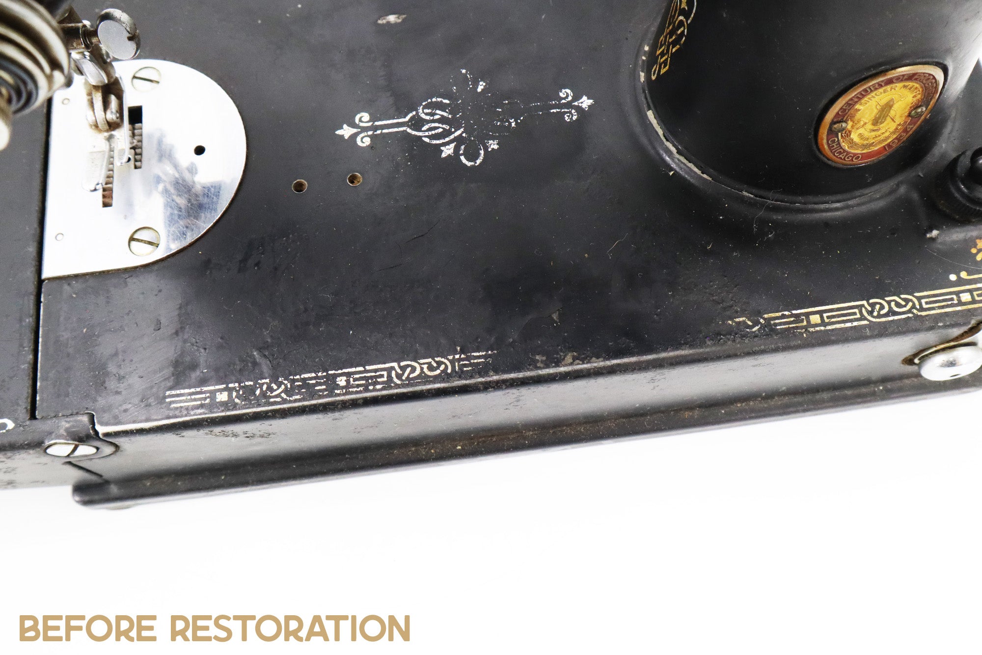 Singer Featherweight 221, Chicago World's Fair, Fully Restored in Gloss Black, AD54455* - RARE