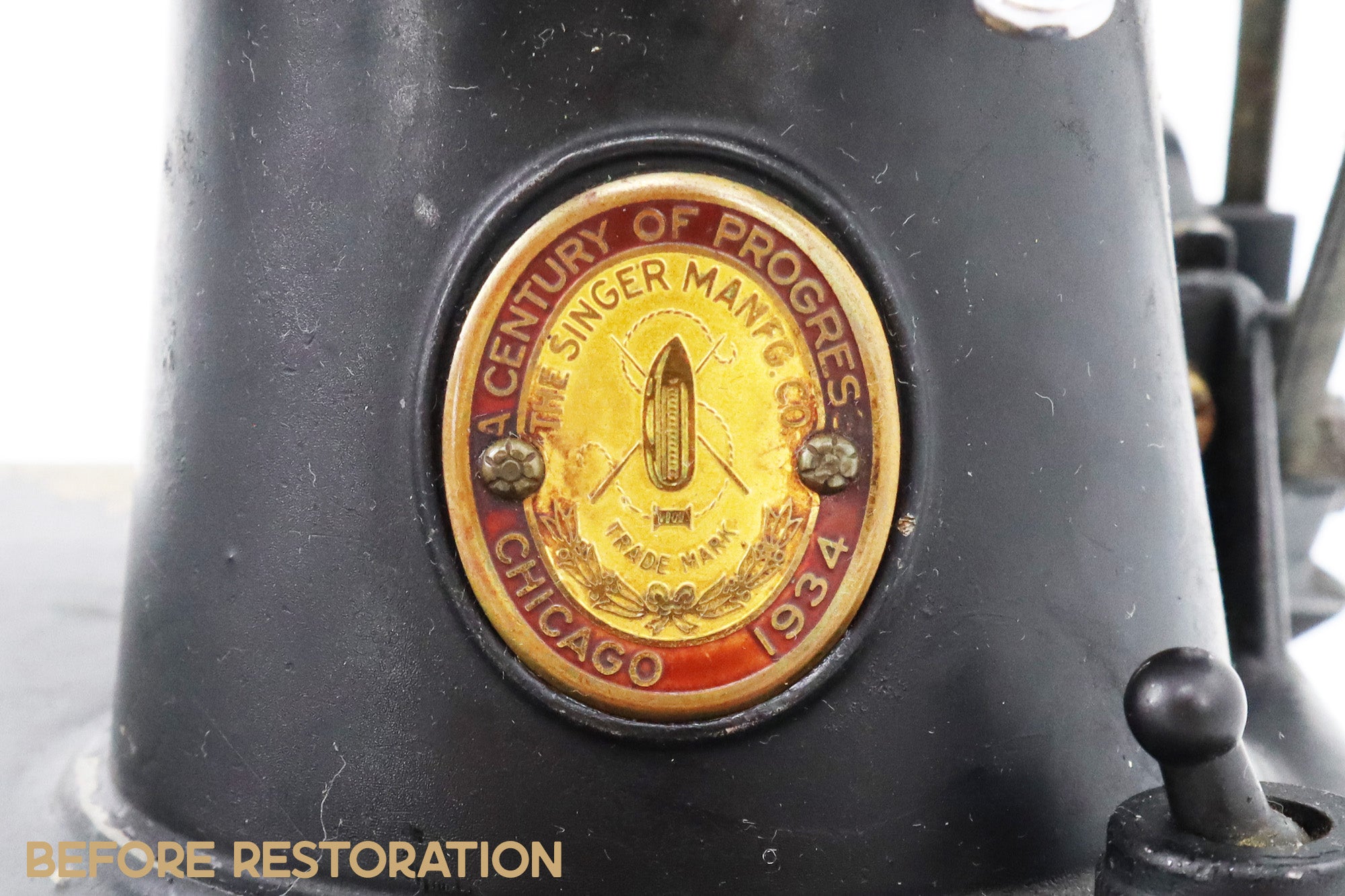 Singer Featherweight 221, Chicago World's Fair, Fully Restored in Gloss Black, AD54455* - RARE