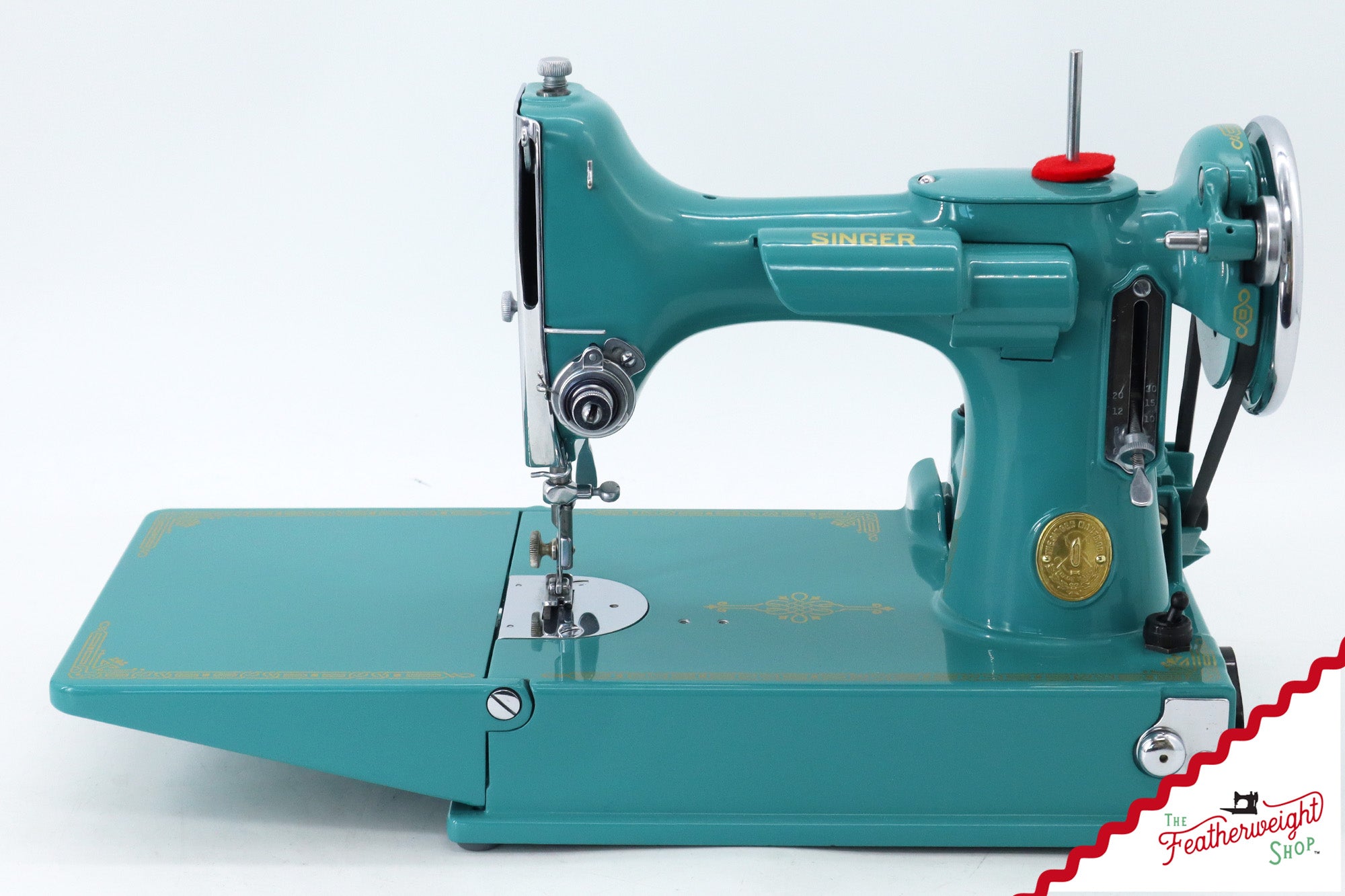 Singer Featherweight 221, AD938*** - Fully Restored in Lagoon