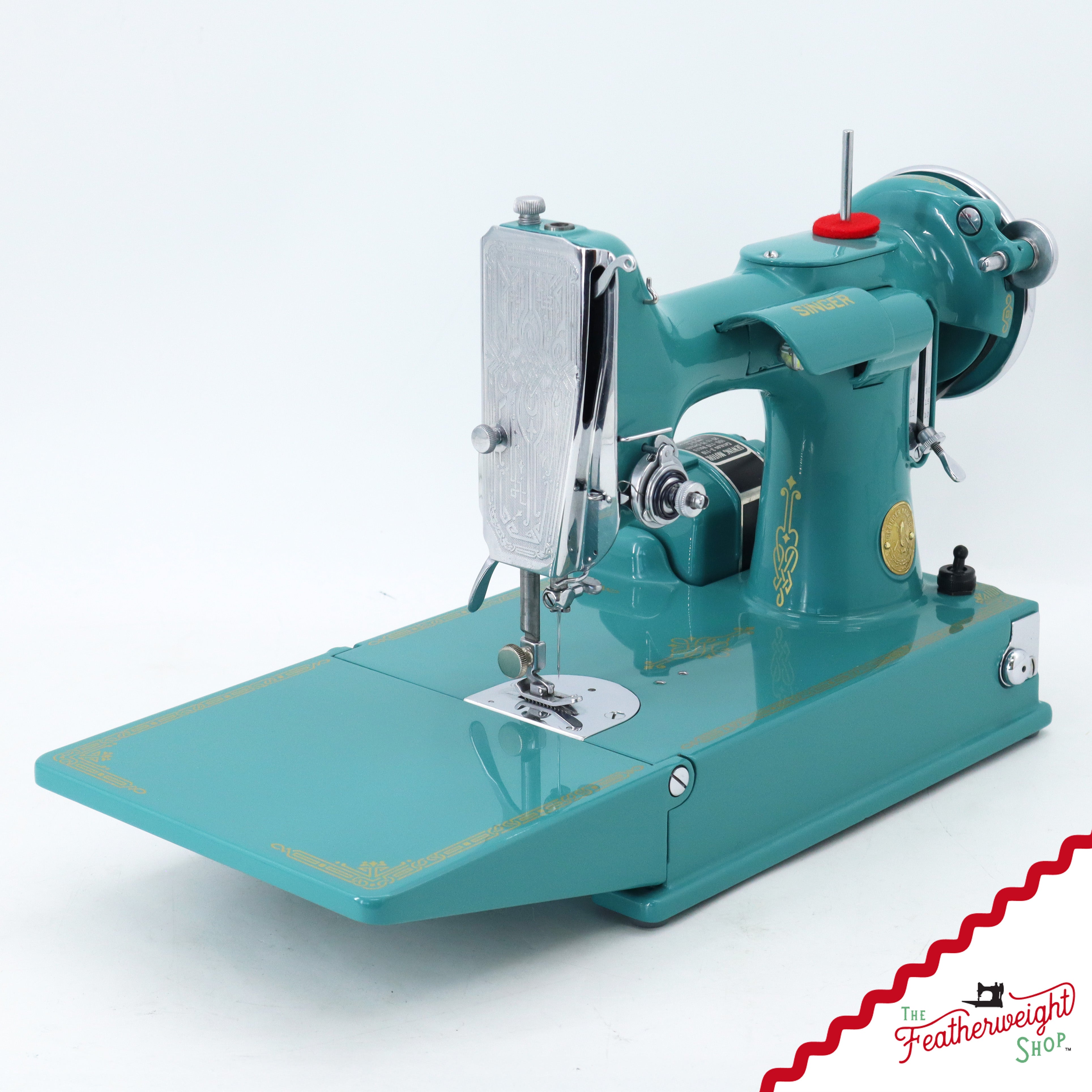 Singer Featherweight 221, AD938*** - Fully Restored in Lagoon