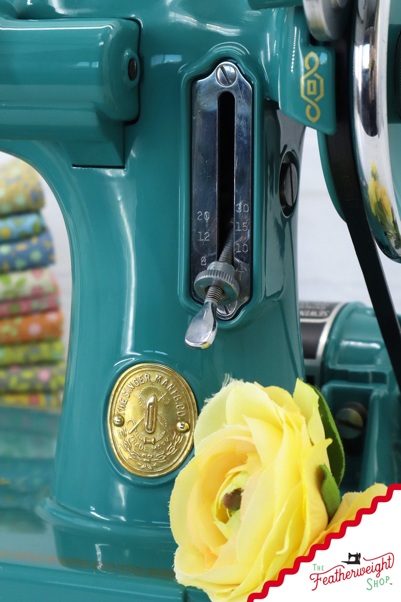 Singer Featherweight 221, AD938*** - Fully Restored in Lagoon