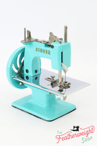 Singer Sewhandy Model 20 - Fully Restored in Tiffany Blue - May 2024, Faire