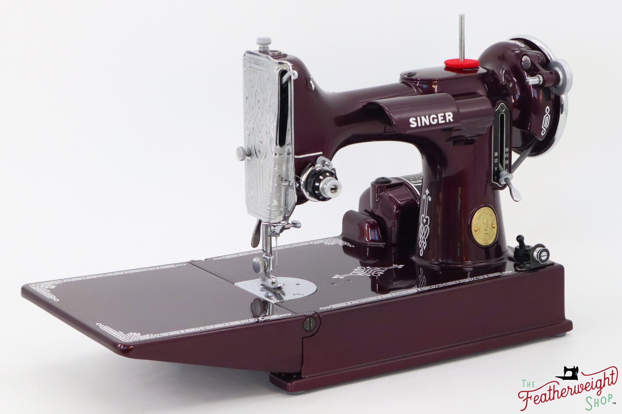 Singer Featherweight 221, AF867*** - Fully Restored in Star Garnet