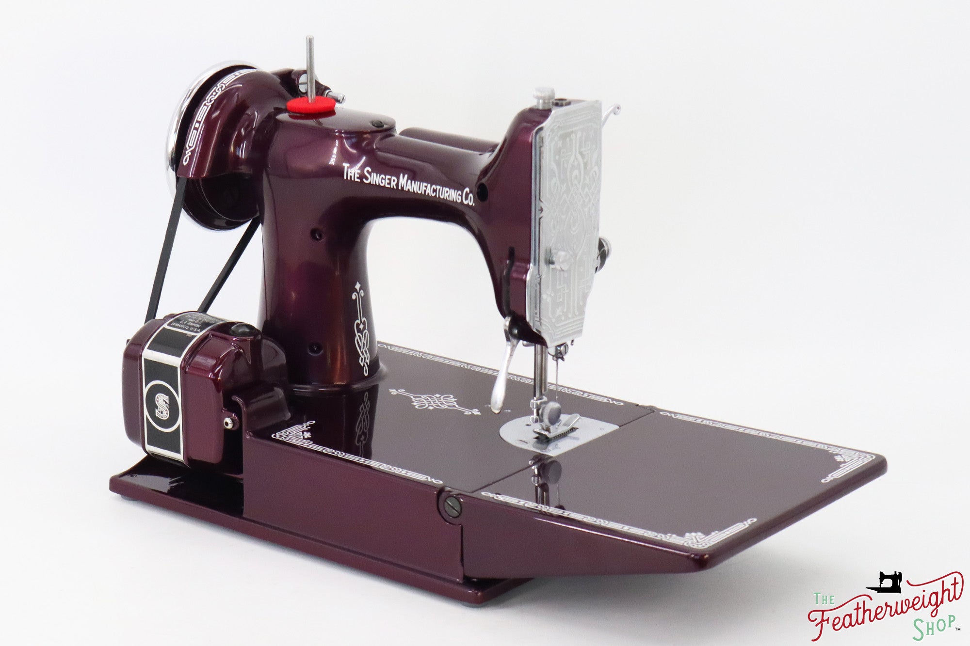 Singer Featherweight 221, AF867*** - Fully Restored in Star Garnet