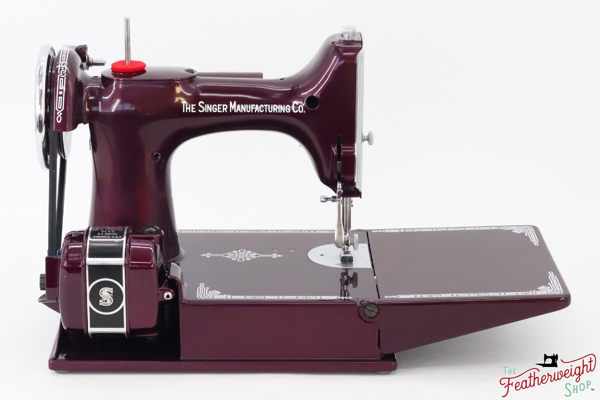 Singer Featherweight 221, AF867*** - Fully Restored in Star Garnet