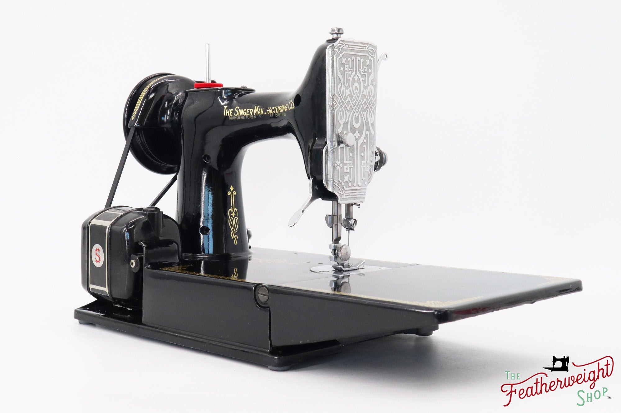 Singer Featherweight 221K, EG348***, RARE Great Britain Decal