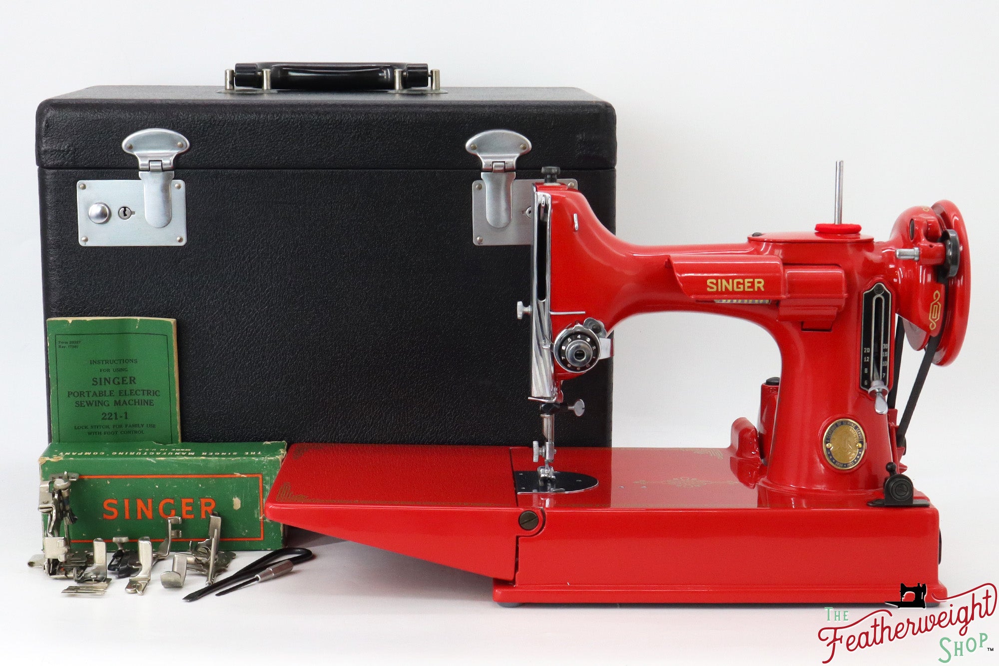 Singer Featherweight 221K, Centennial - EG3030** - Fully Restored in Liberty Red
