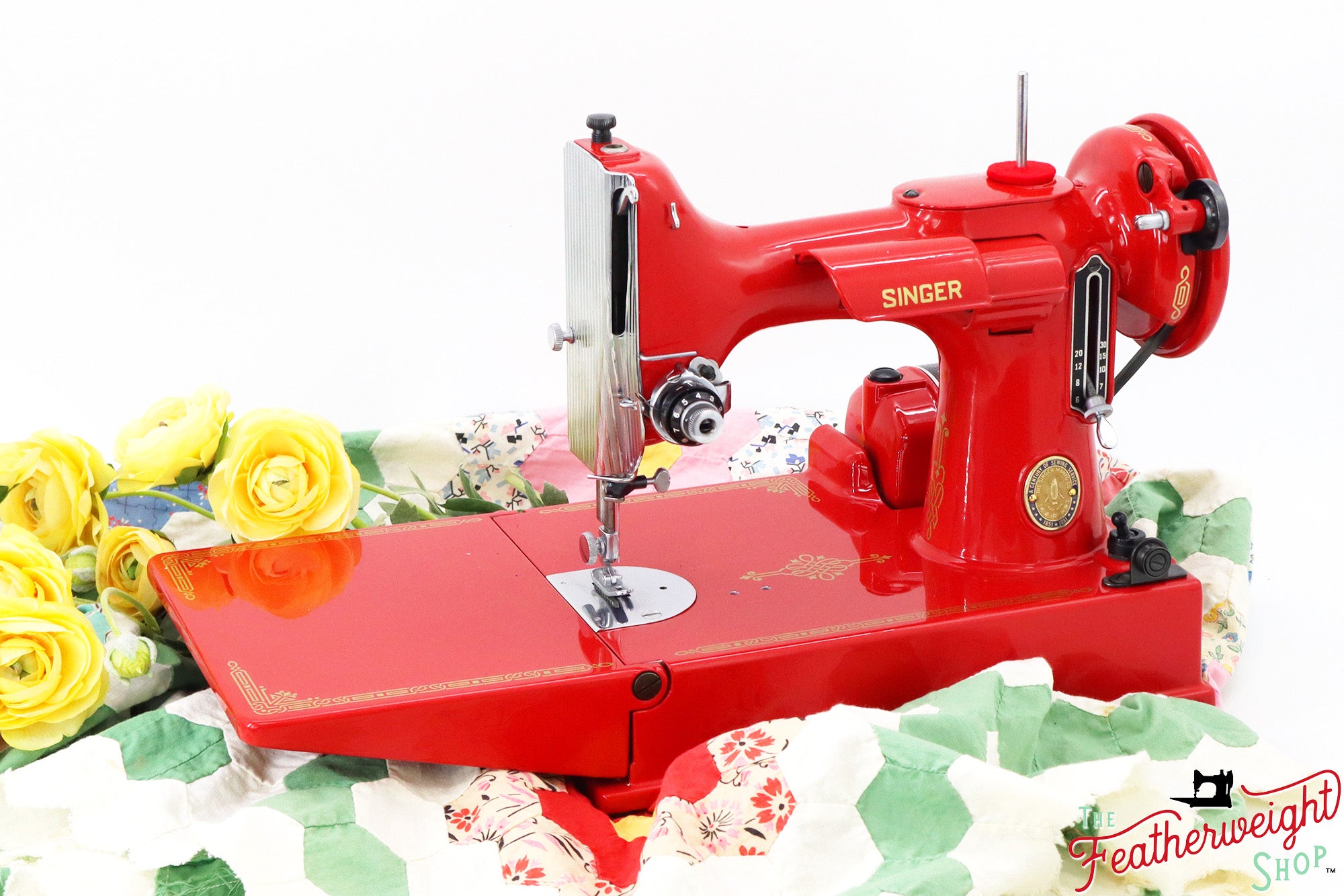 Singer Featherweight 221K, Centennial - EG3030** - Fully Restored in Liberty Red
