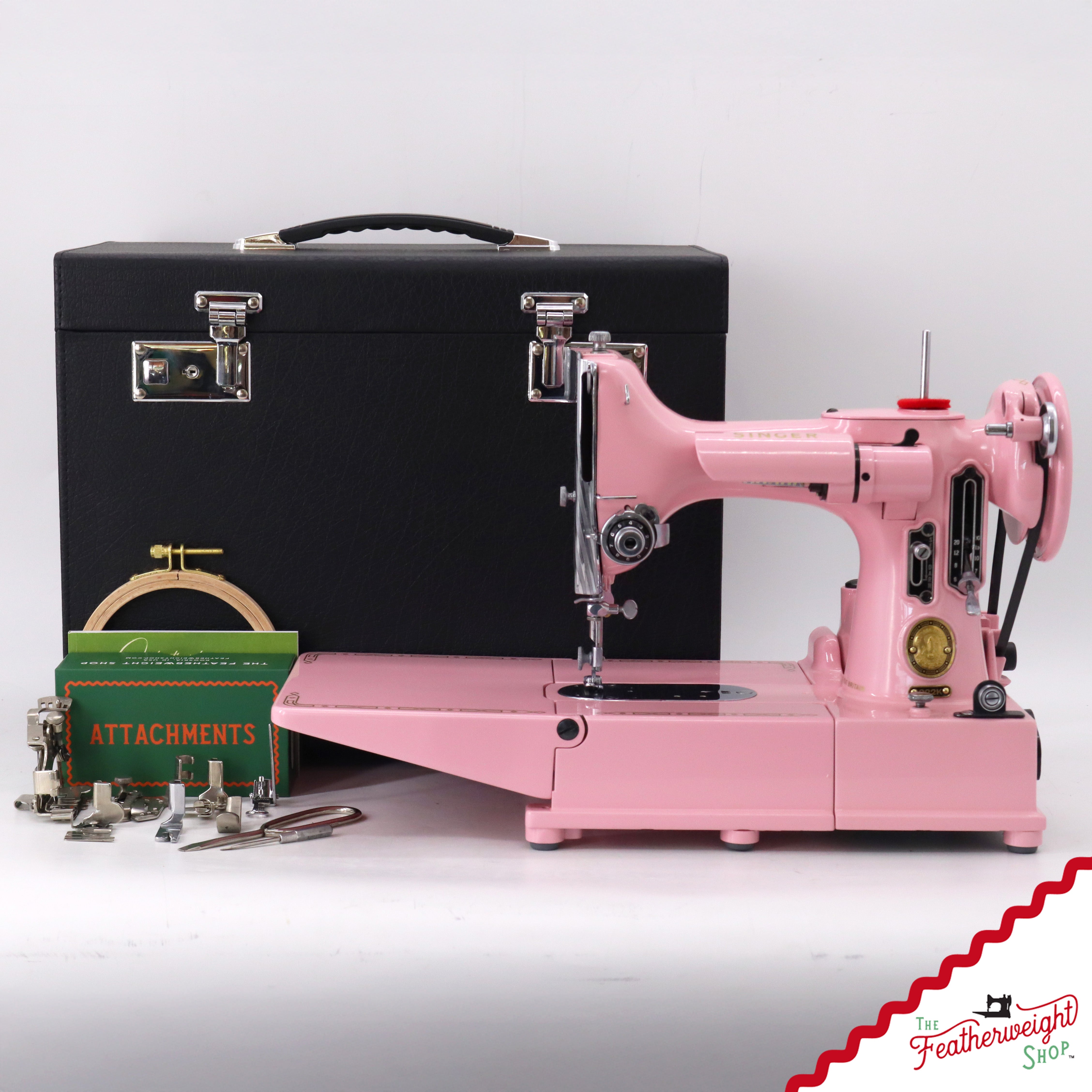 Singer Featherweight 222K - EK63642* - Fully Restored in Pink Frosting
