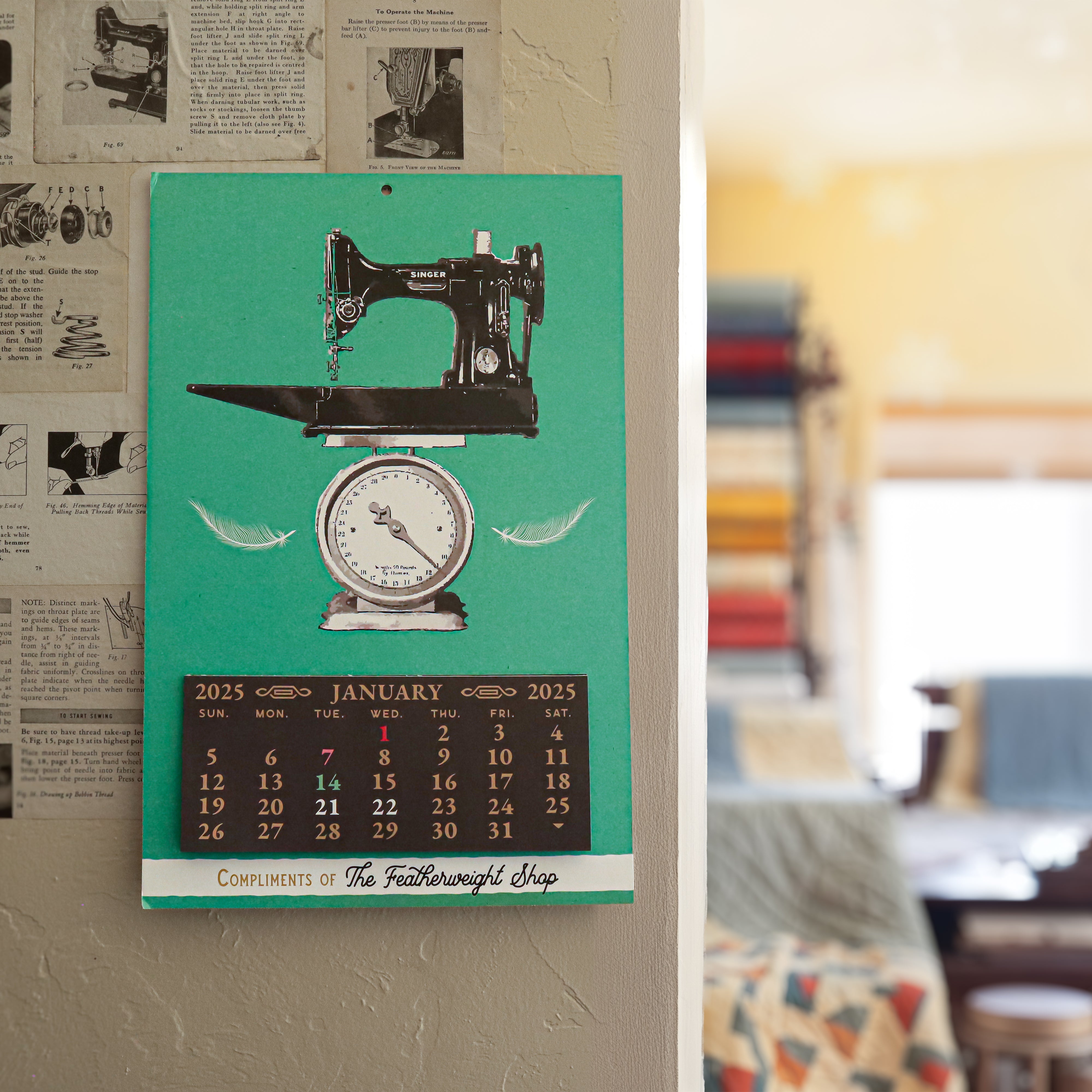 Calendar, Featherweight Shop 2025