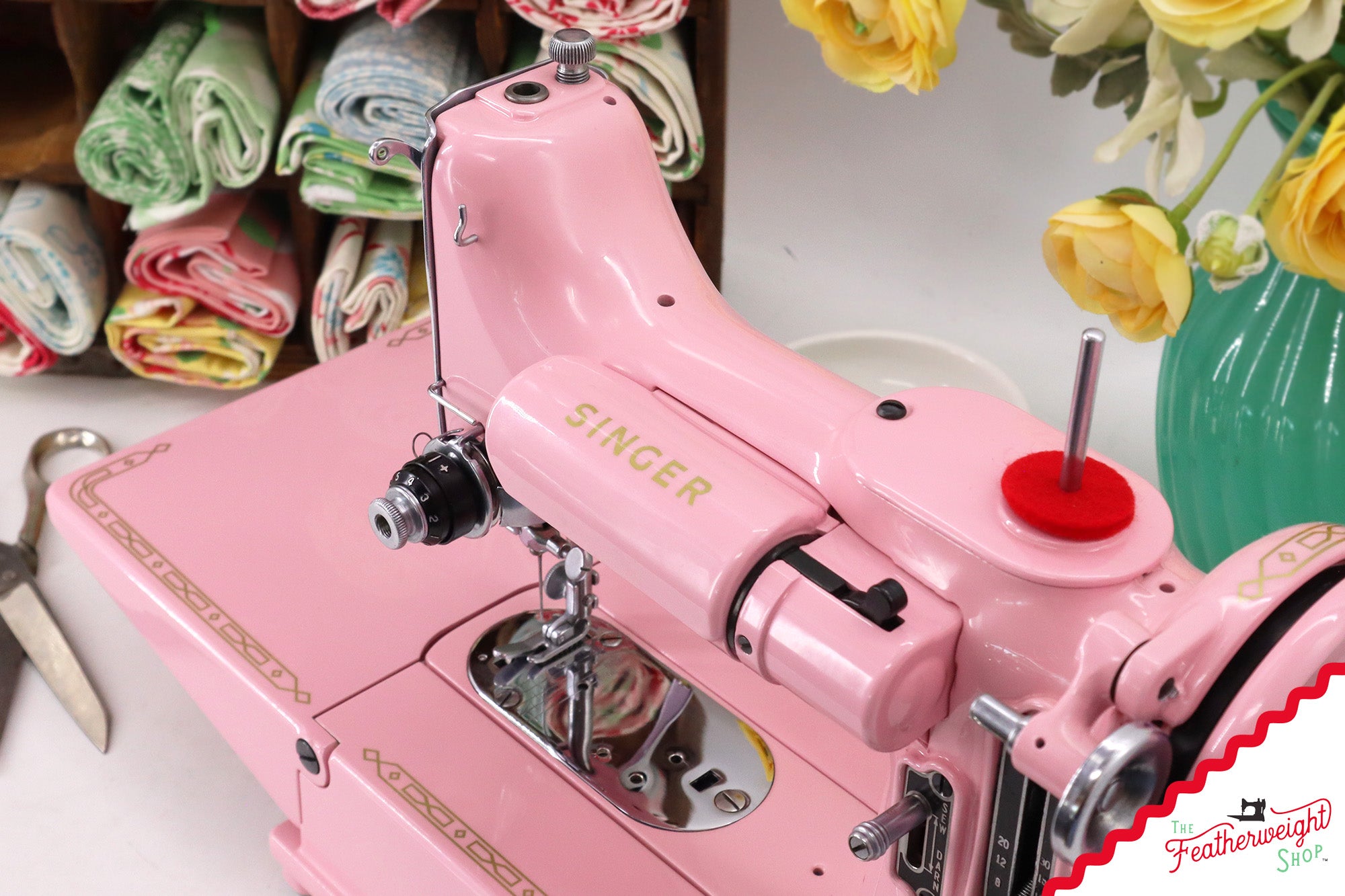 Singer Featherweight 222K - EK63642* - Fully Restored in Pink Frosting