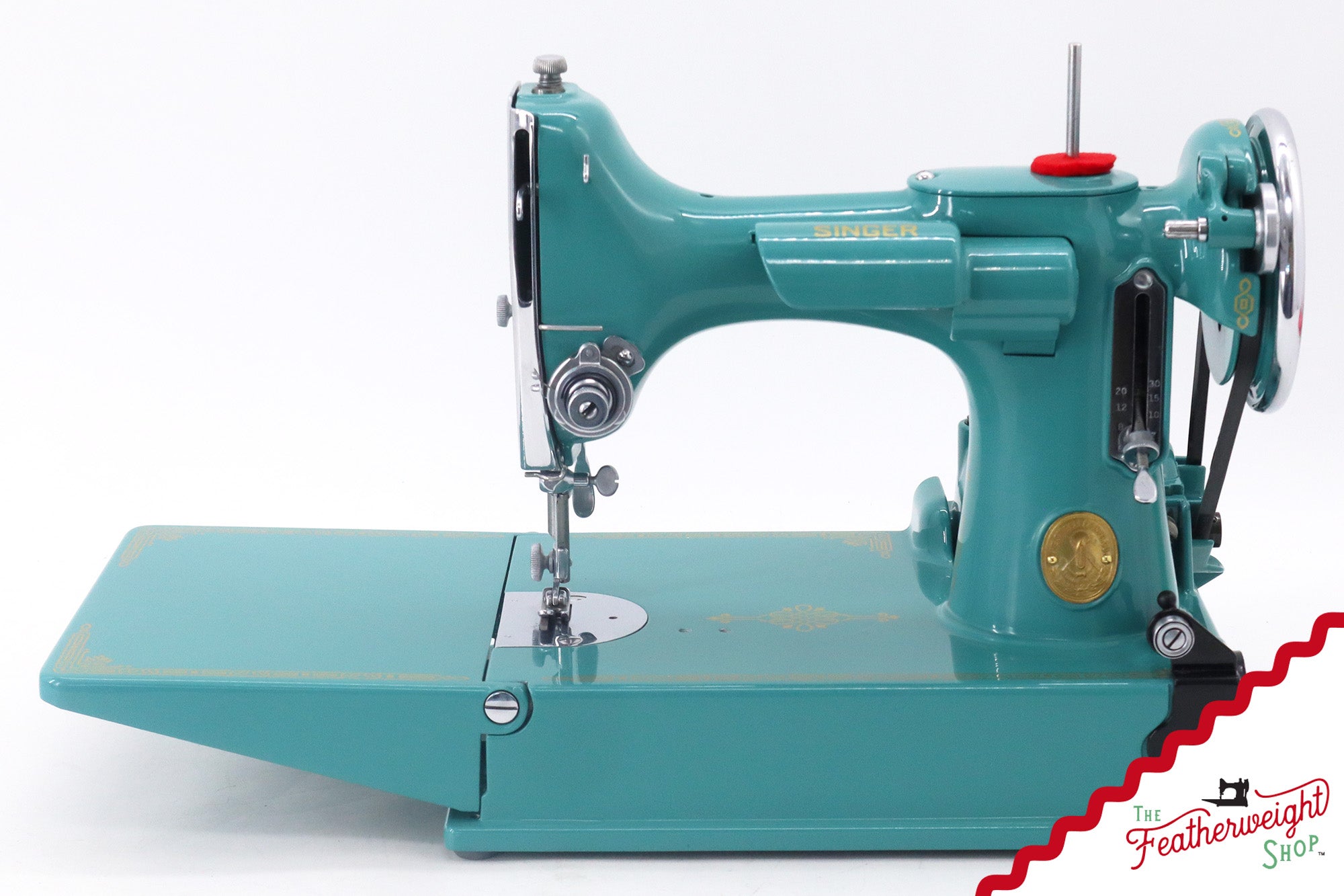 Singer Featherweight 221, AE061*** - Fully Restored in Lagoon