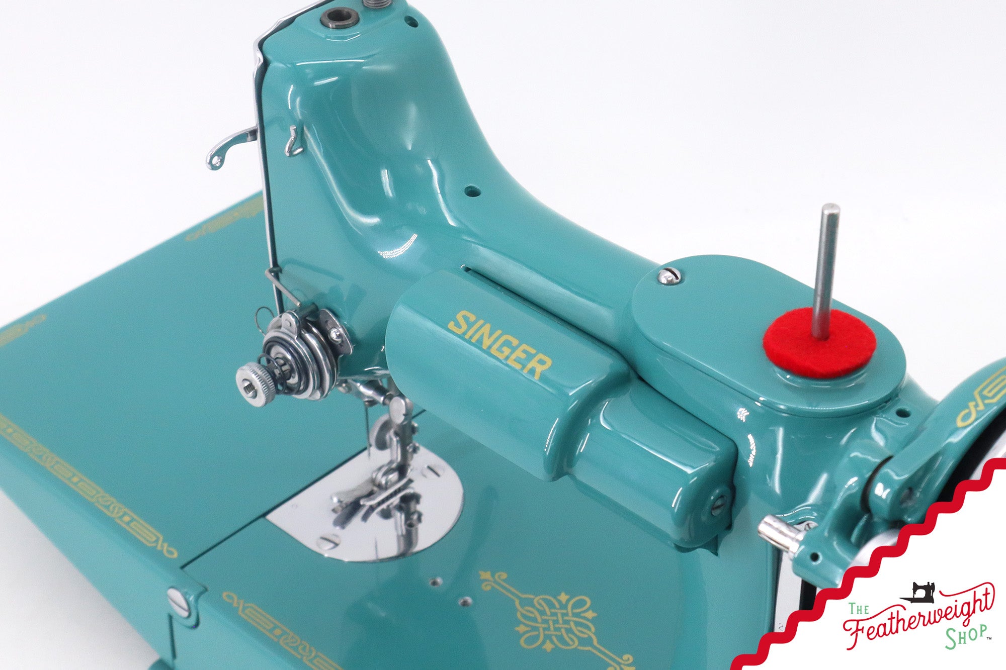 Singer Featherweight 221, AE061*** - Fully Restored in Lagoon