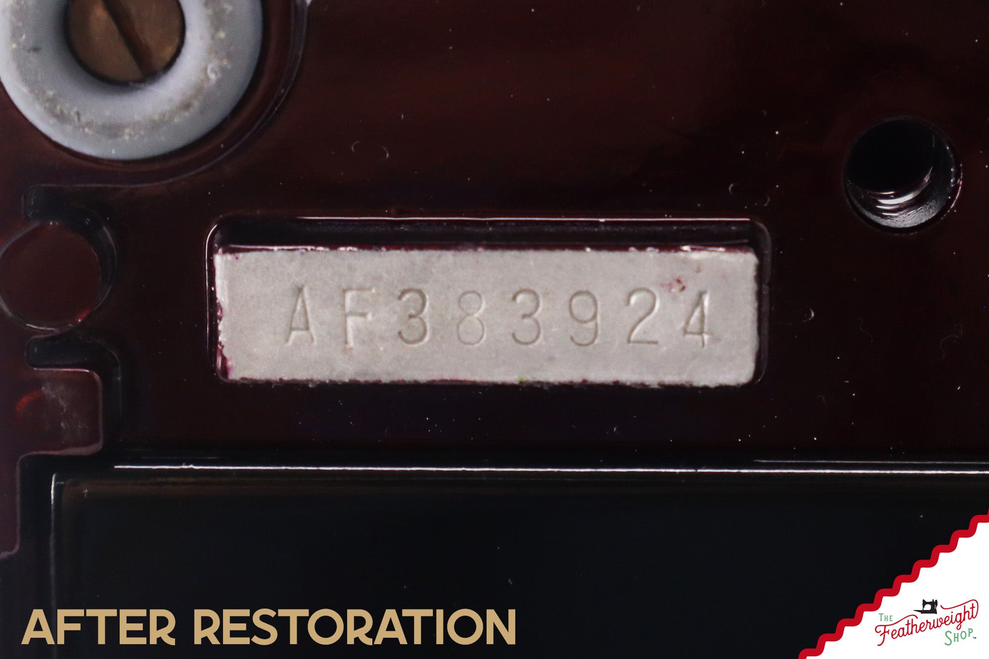 Singer Featherweight Top Decal 221 Fully Restored in Brandywine, AF383924 - SCARCE