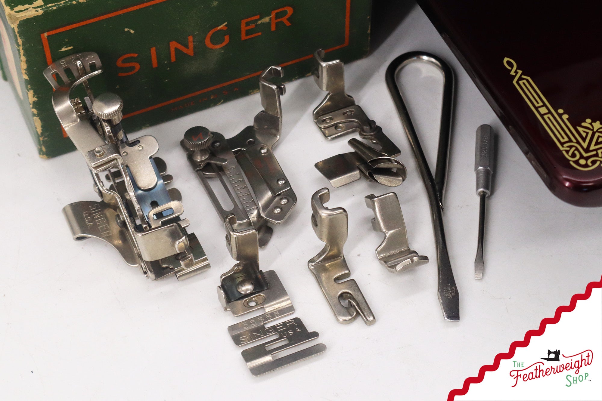 Singer Featherweight Top Decal 221 Fully Restored in Brandywine, AF383924 - SCARCE