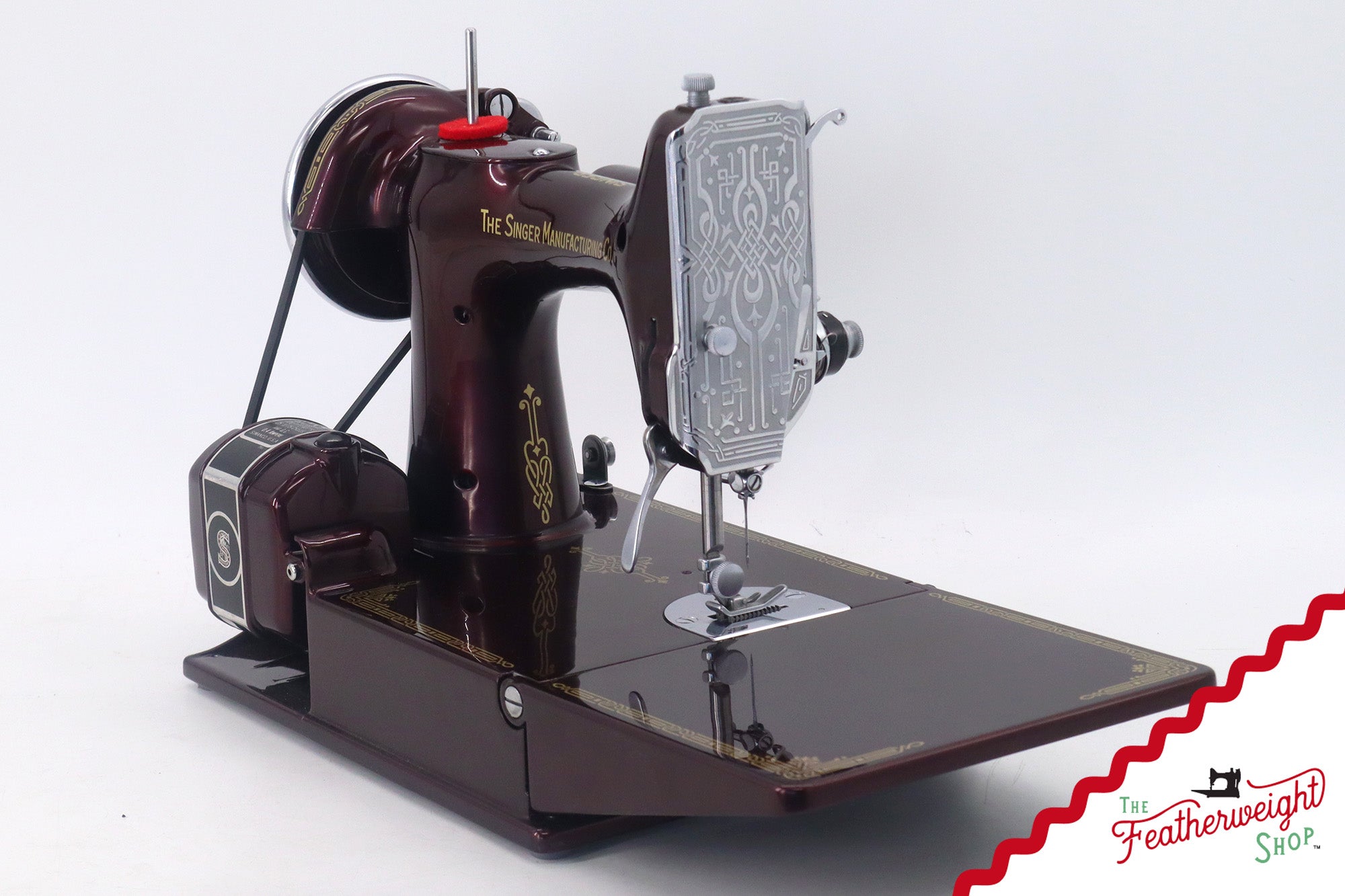 Singer Featherweight Top Decal 221 Fully Restored in Brandywine, AF383927 - SCARCE