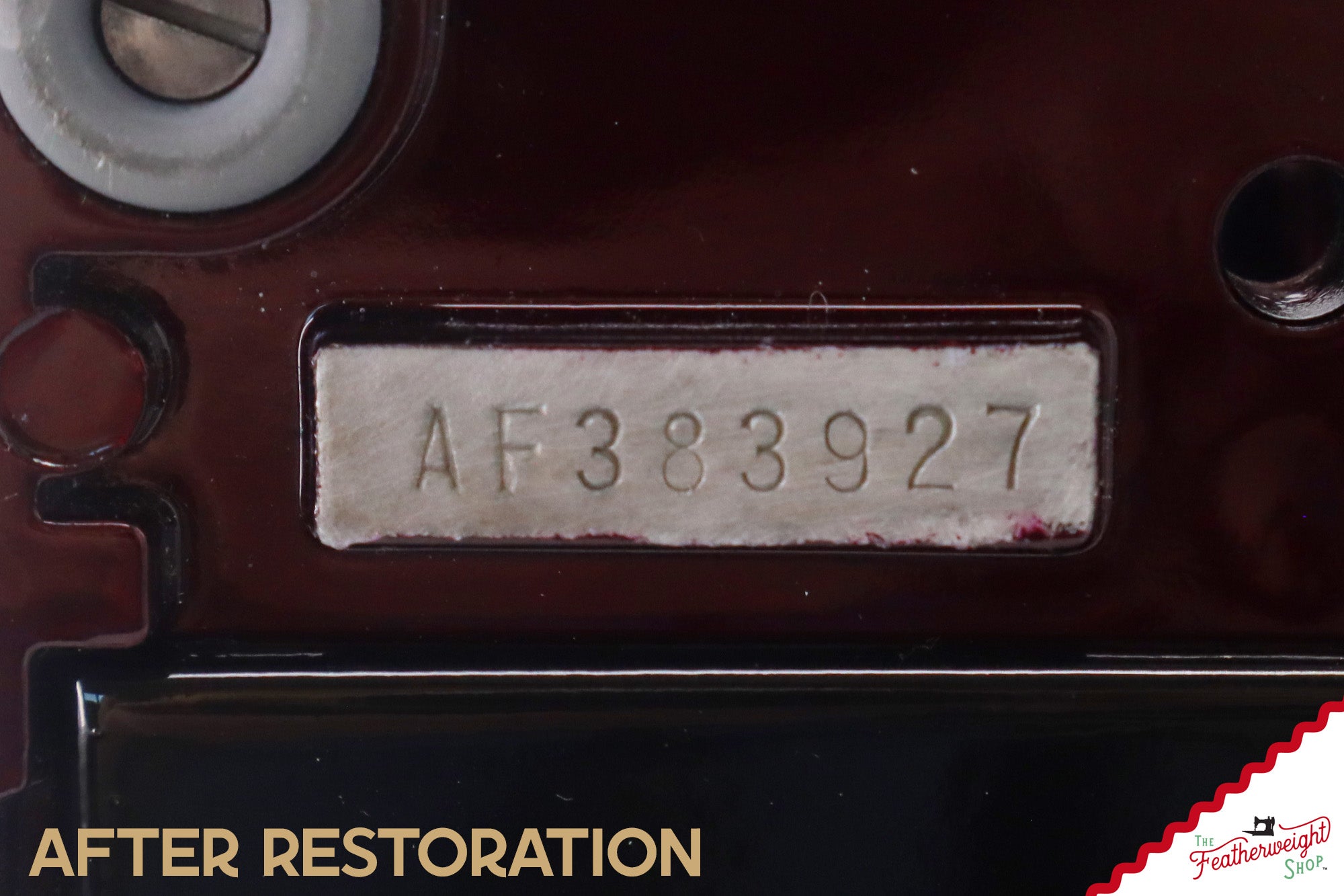 Singer Featherweight Top Decal 221 Fully Restored in Brandywine, AF383927 - SCARCE
