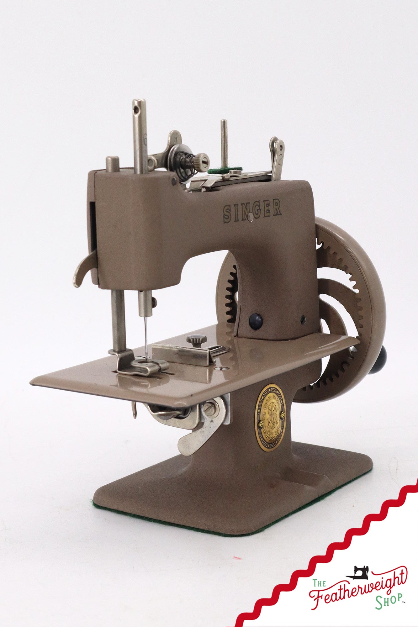 Singer Sewhandy Model 20, Warm Taupe - Made in U.S.A. Decal - July 2025, Faire