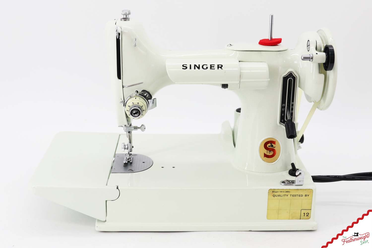Singer Featherweight 221K Sewing Machine, British WHITE EV9703**
