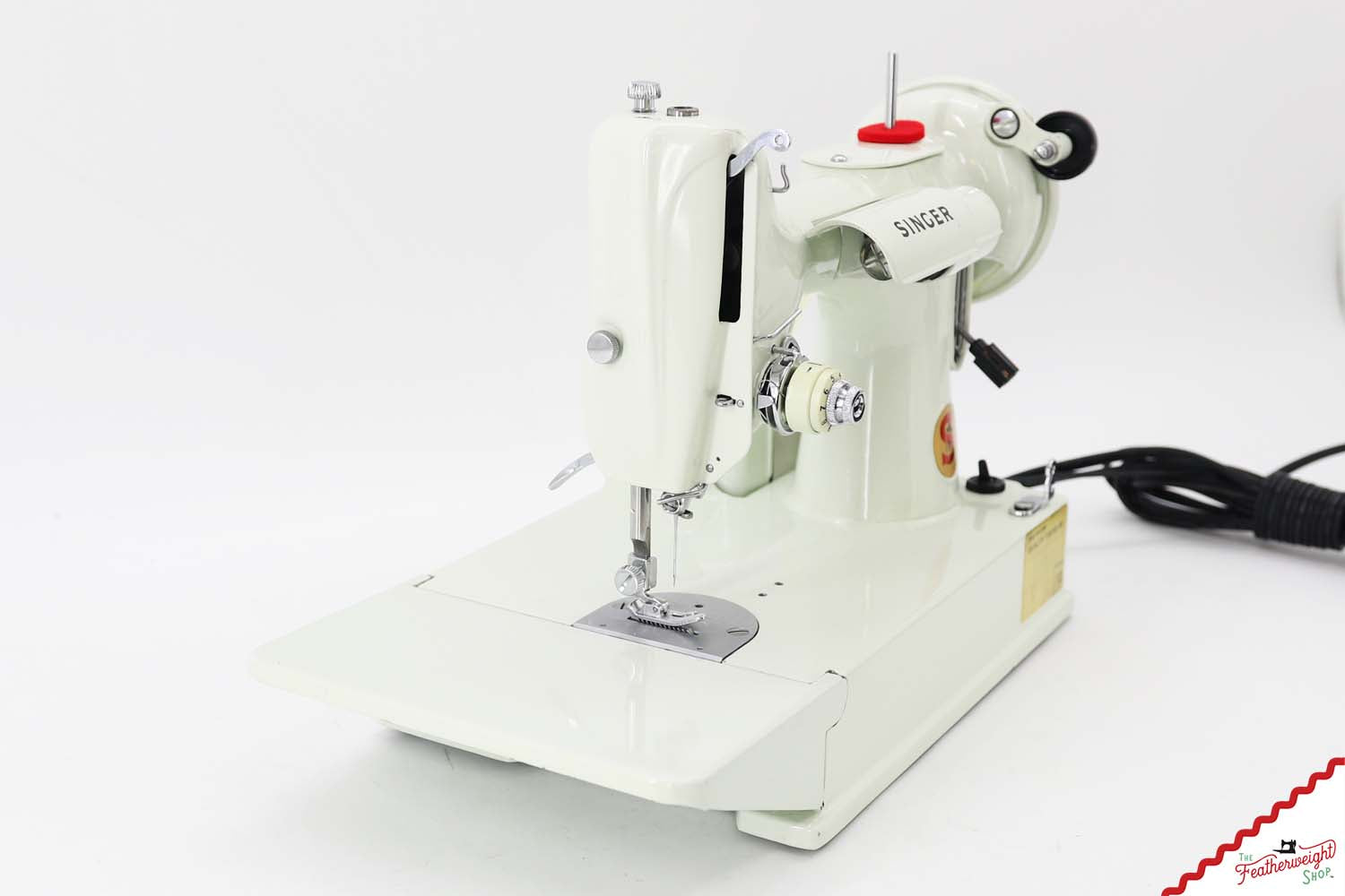 Singer Featherweight 221K Sewing Machine, British WHITE EV9703**