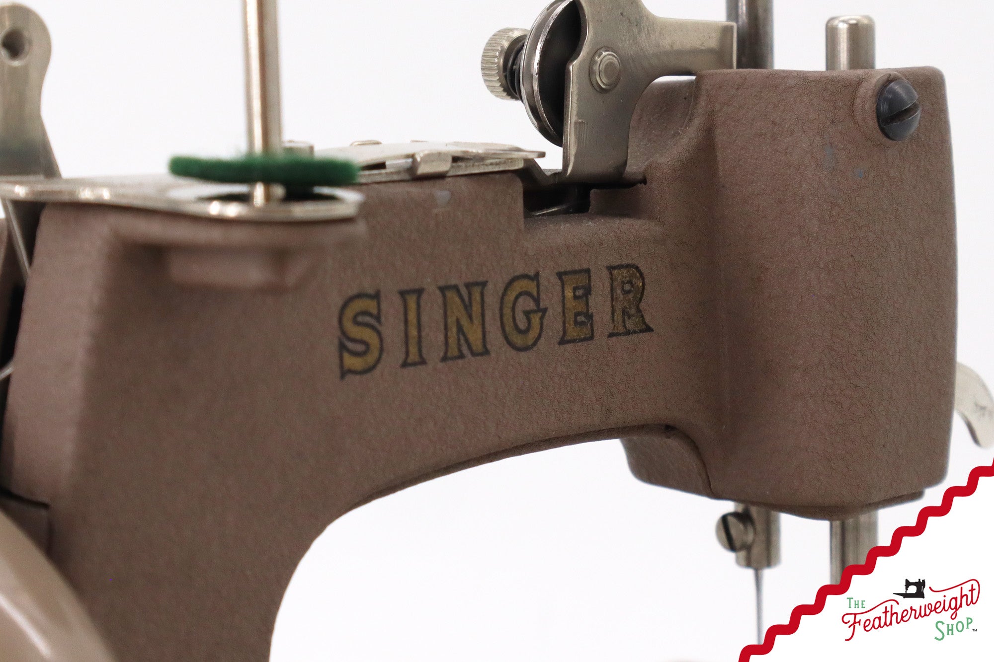 Singer Sewhandy Model 20, Warm Taupe - Made in U.S.A. Decal - July 2025, Faire