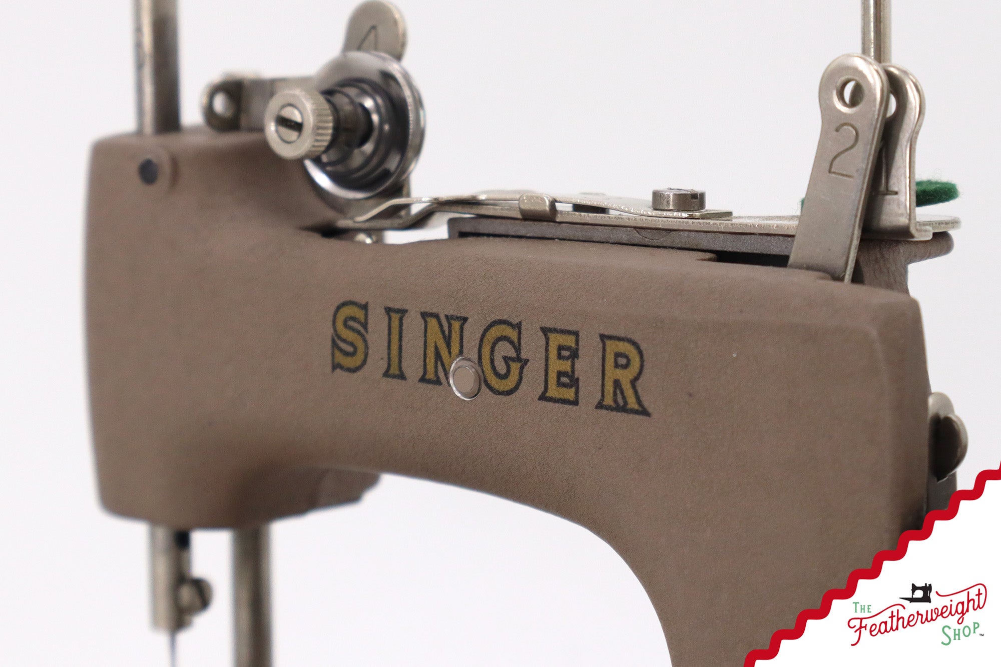 Singer Sewhandy Model 20, Warm Taupe - Made in U.S.A. Decal - July 2025, Faire