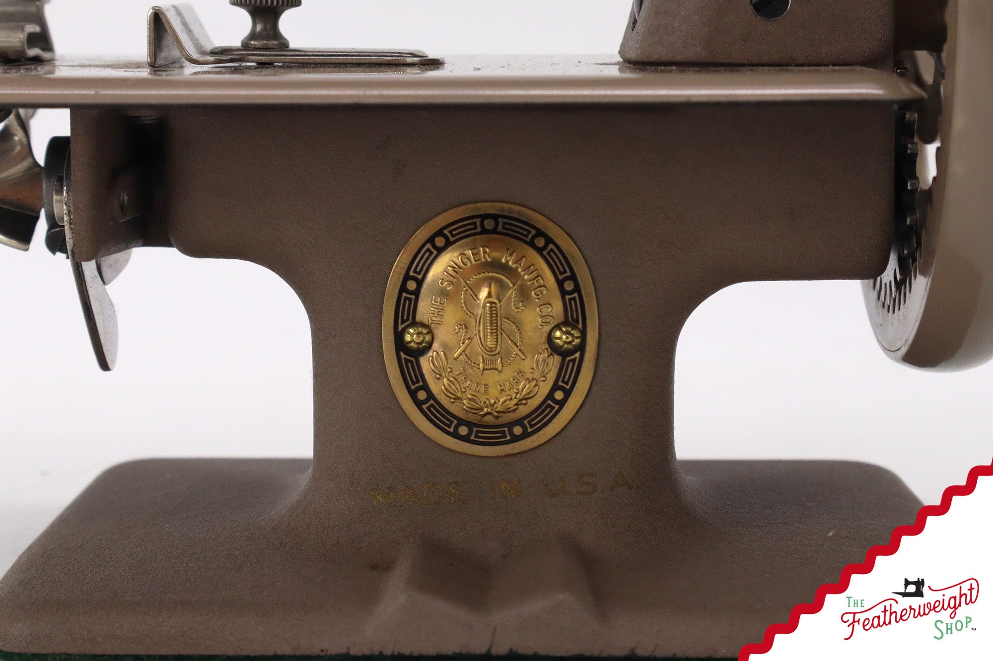 Singer Sewhandy Model 20, Warm Taupe - Made in U.S.A. Decal - July 2025, Faire