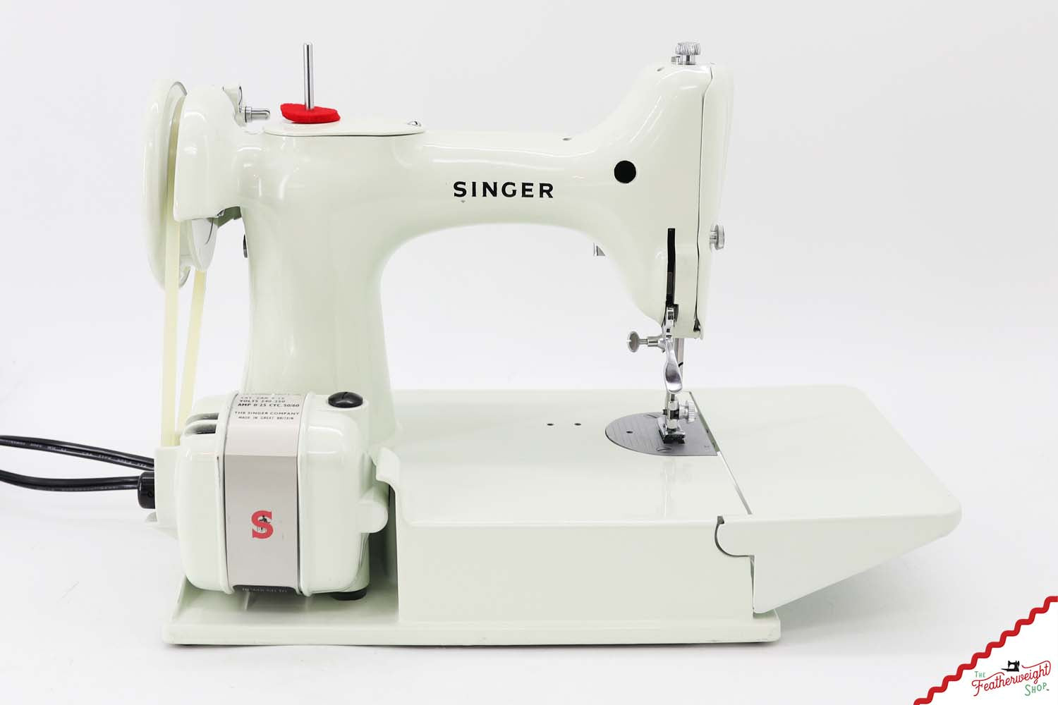 Singer Featherweight 221K Sewing Machine, British WHITE EV9703**
