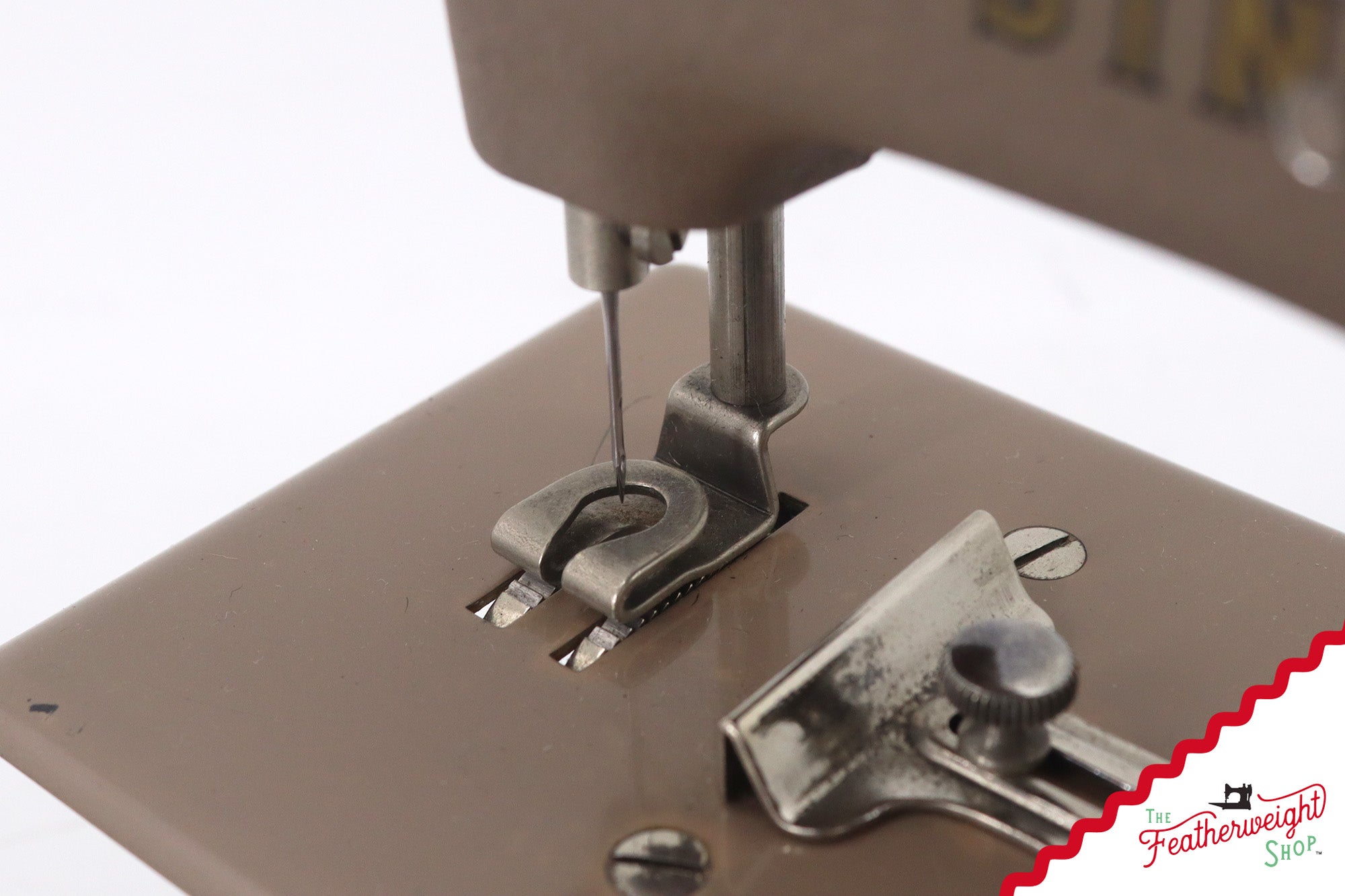 Singer Sewhandy Model 20, Warm Taupe - Made in U.S.A. Decal - July 2025, Faire