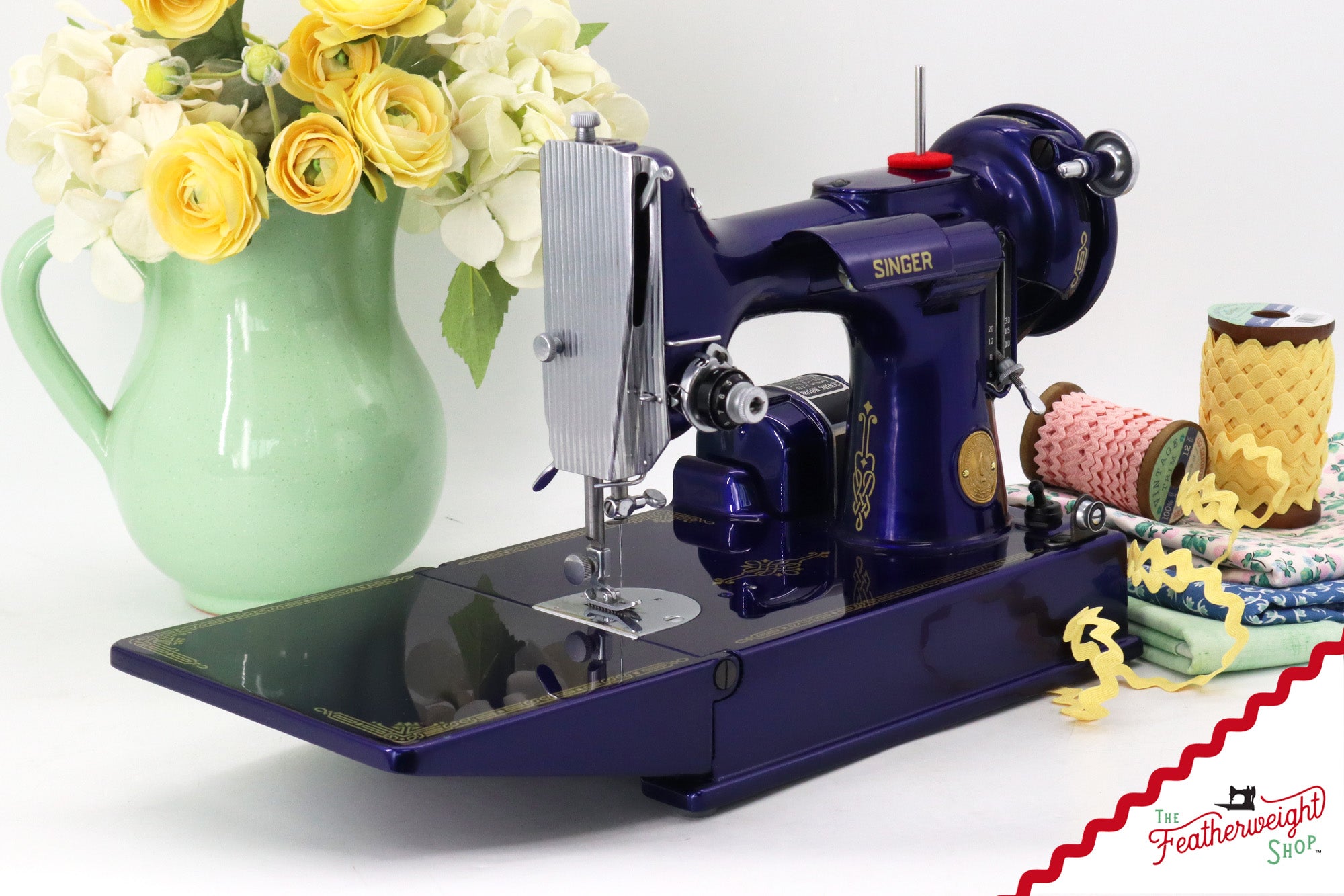 Singer Featherweight 221 AH213*** - Fully Restored in Cobalt Blue