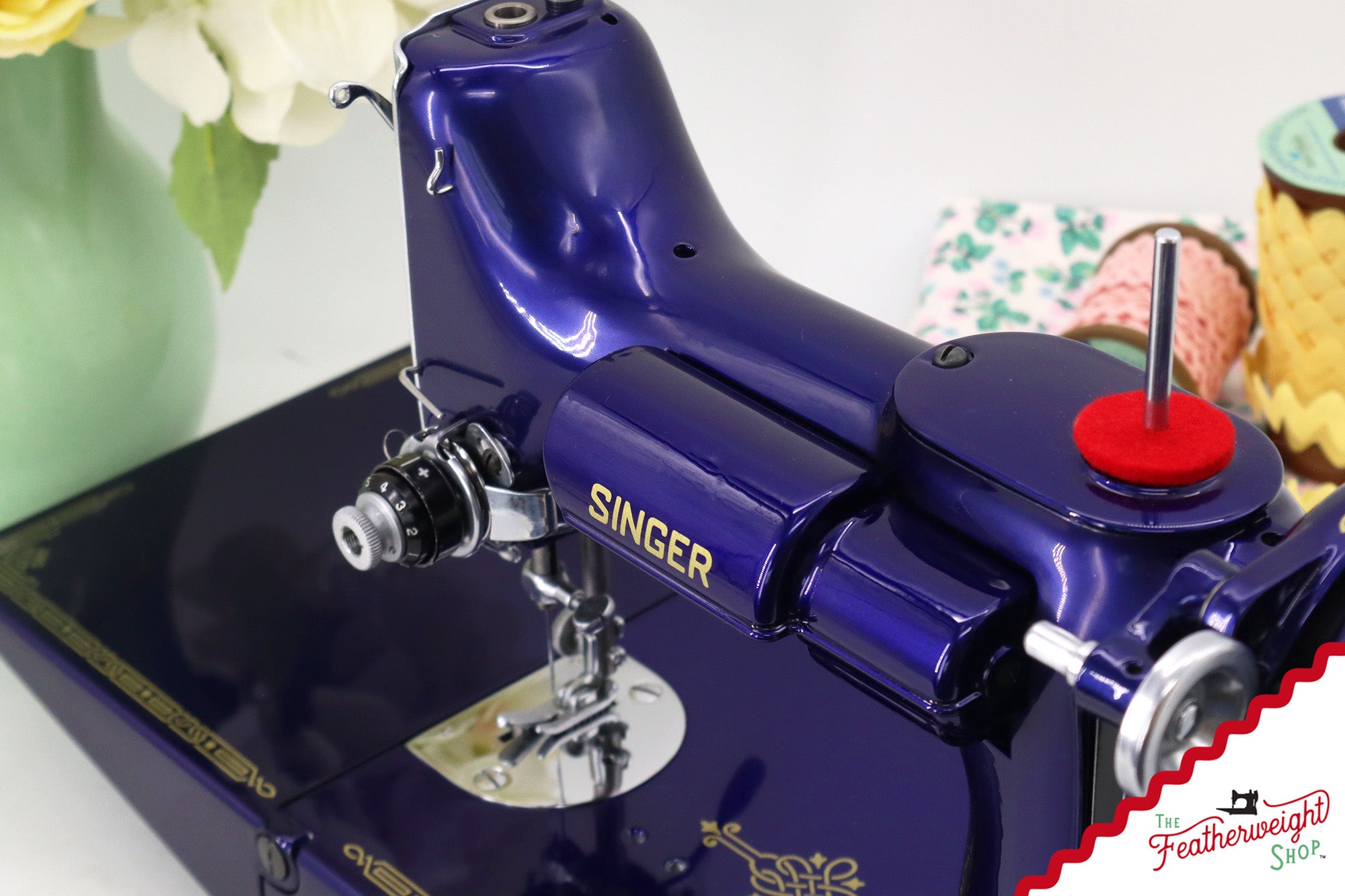 Singer Featherweight 221 AH213*** - Fully Restored in Cobalt Blue