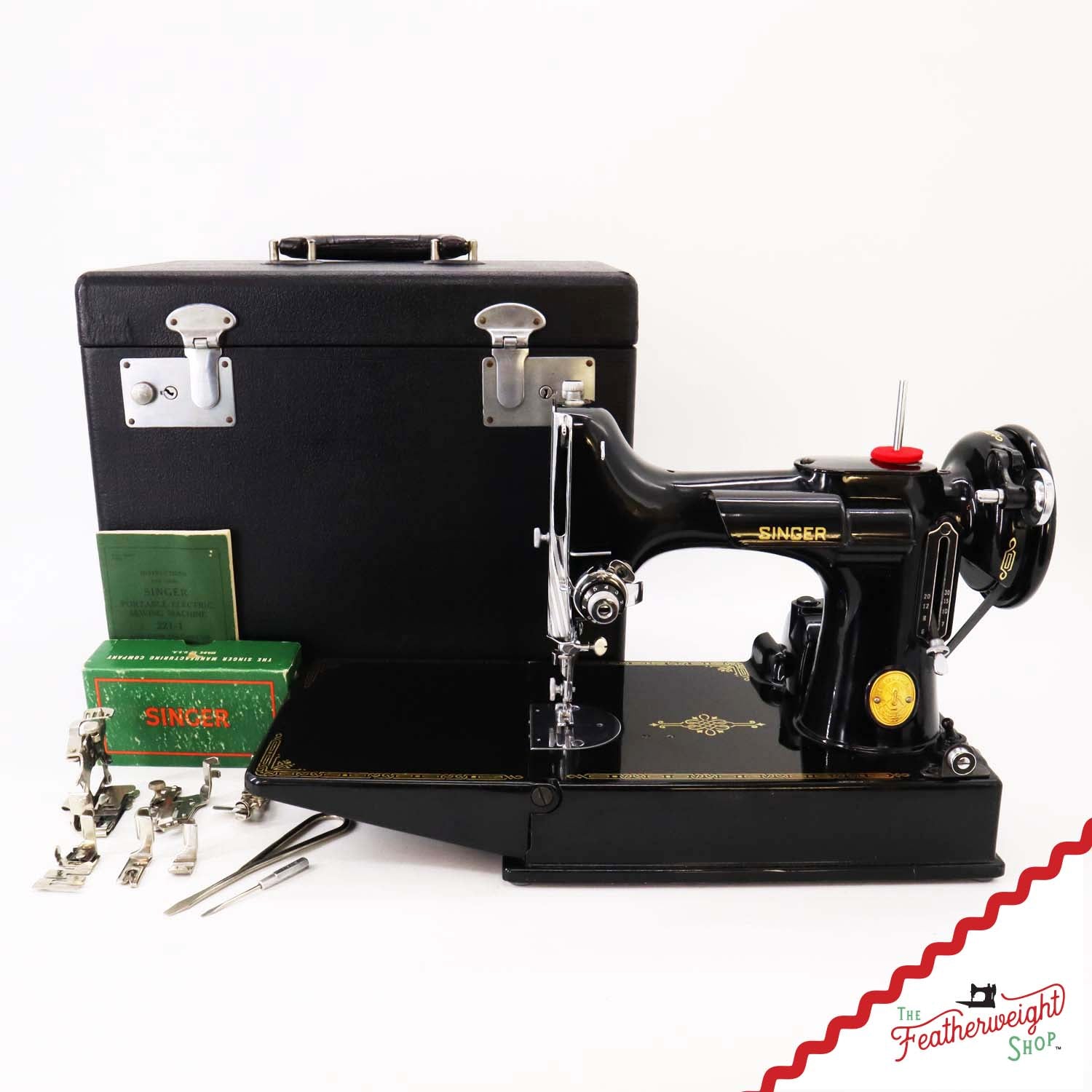 Singer Featherweight 221 Sewing Machine, AJ1393** - 1949