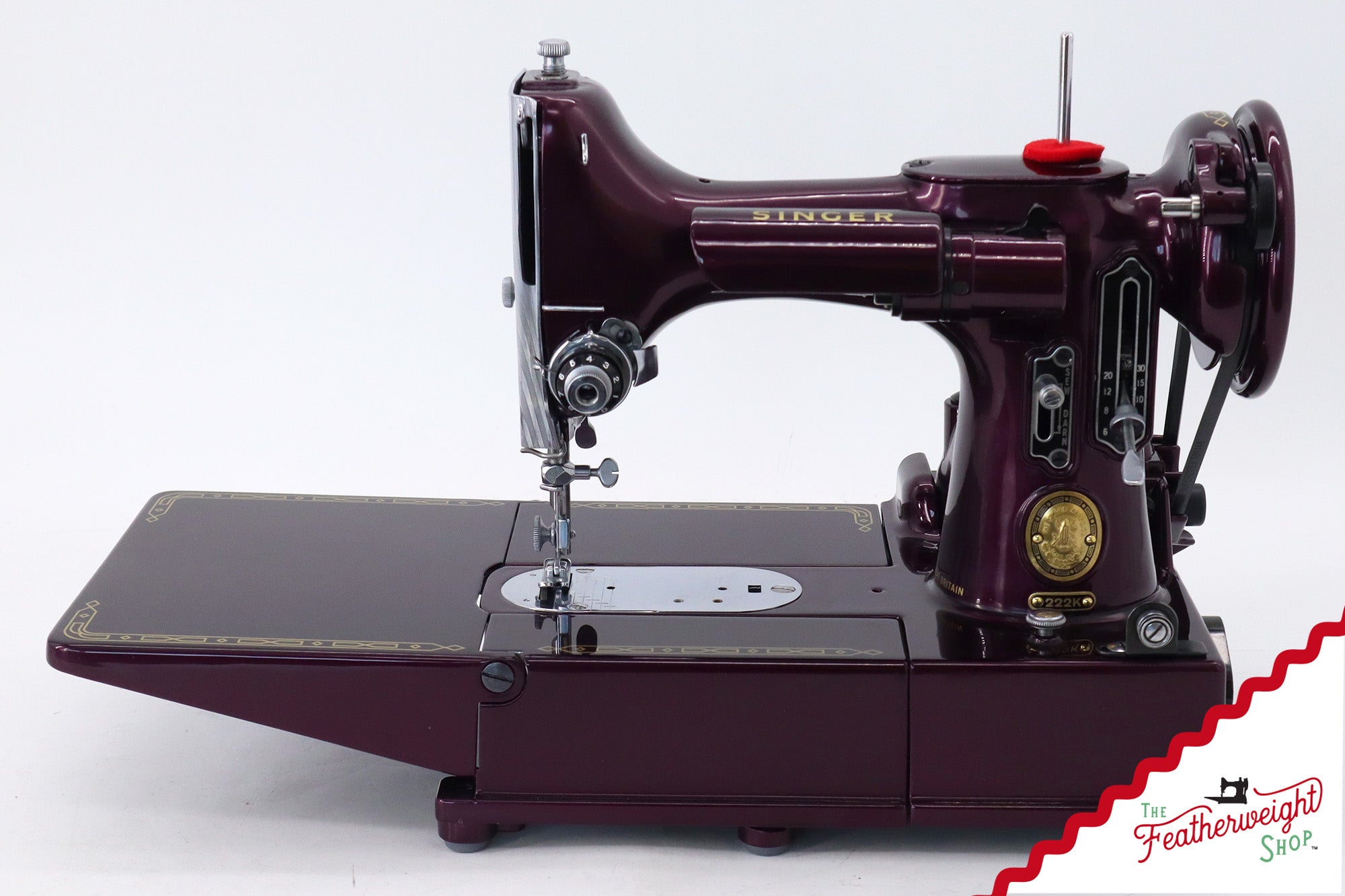 Singer Featherweight 222K - EL1842** - Fully Restored in Star Garnet