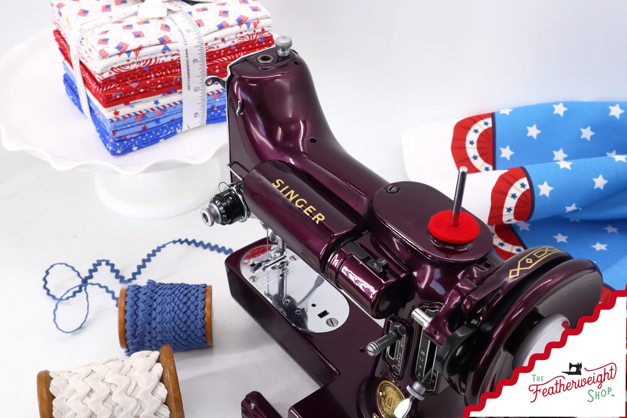 Singer Featherweight 222K - EL1842** - Fully Restored in Star Garnet