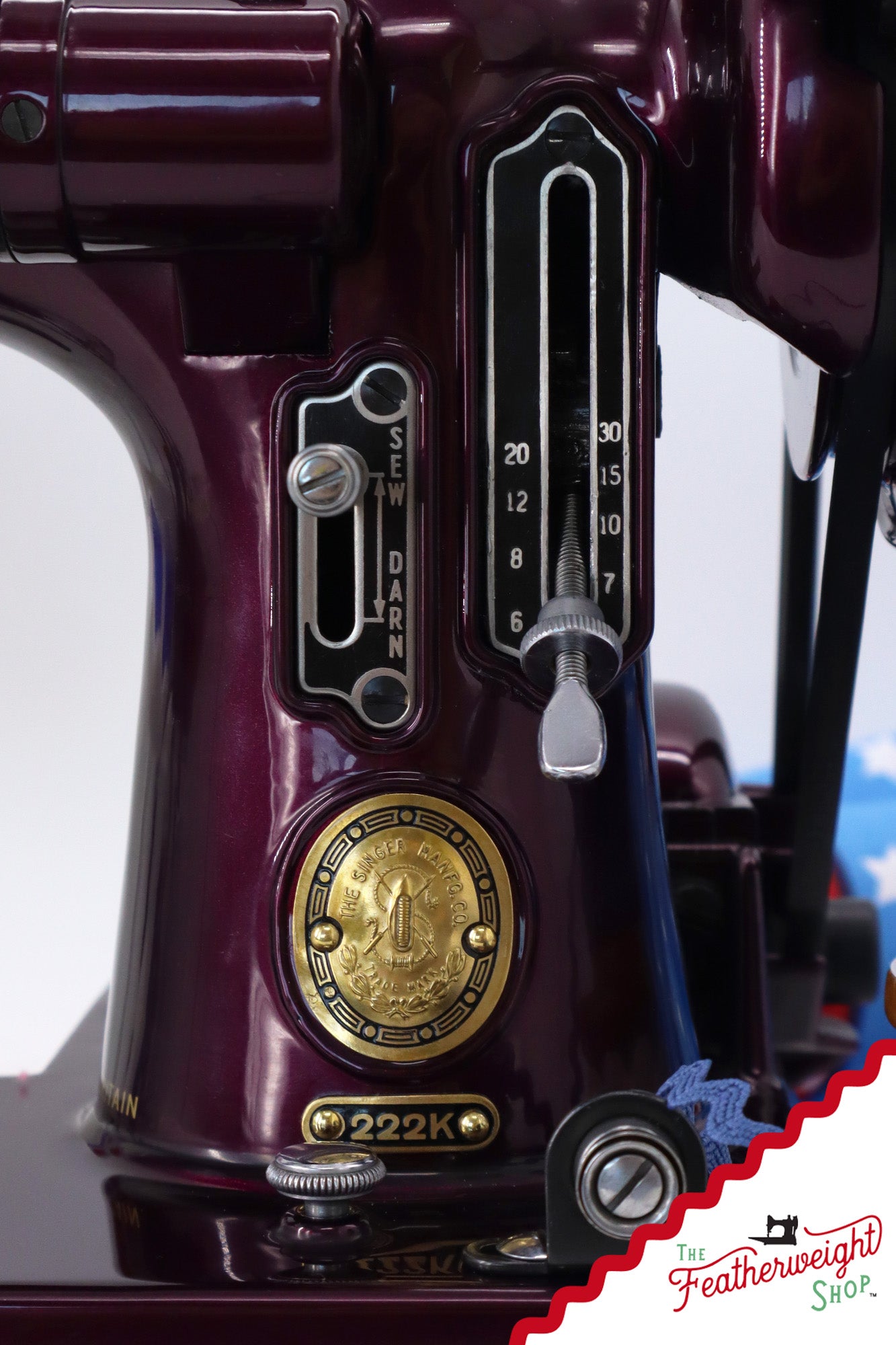 Singer Featherweight 222K - EL1842** - Fully Restored in Star Garnet