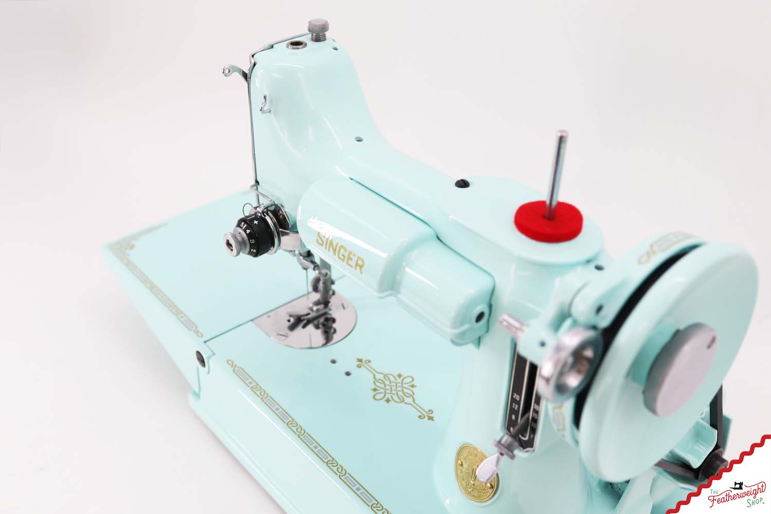 Singer Featherweight 221 AH640*** - Fully Restored in Snowflake Blue