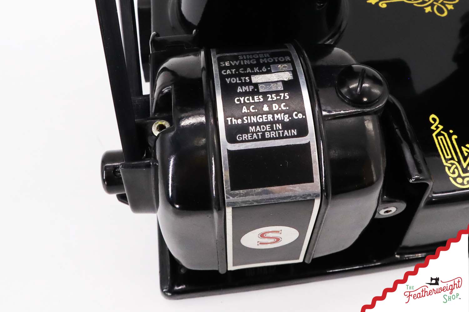 Singer Featherweight 221K Centennial, EG306***, RARE Great Britain Decal