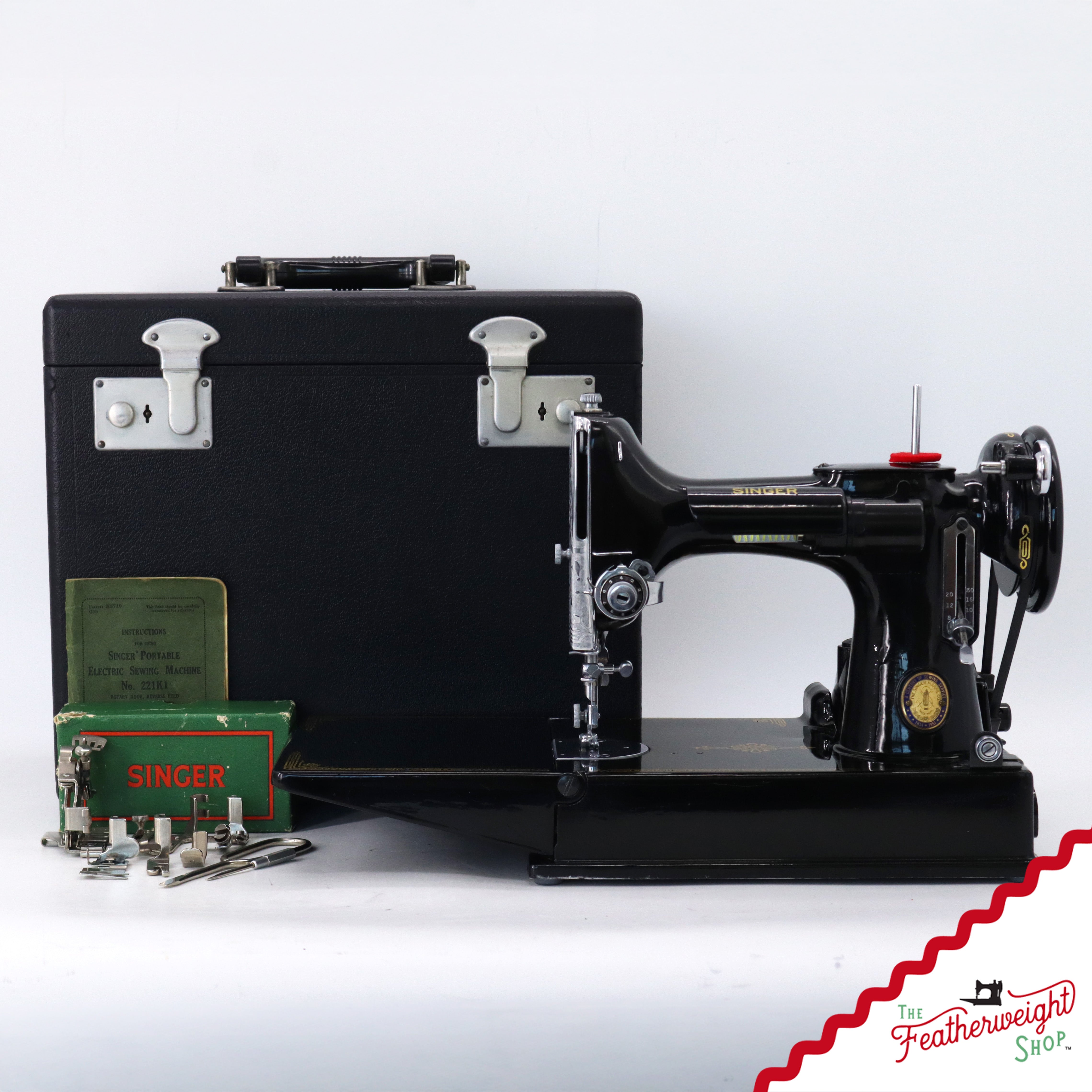Singer Featherweight 221K Sewing Machine, Centennial: EG308***