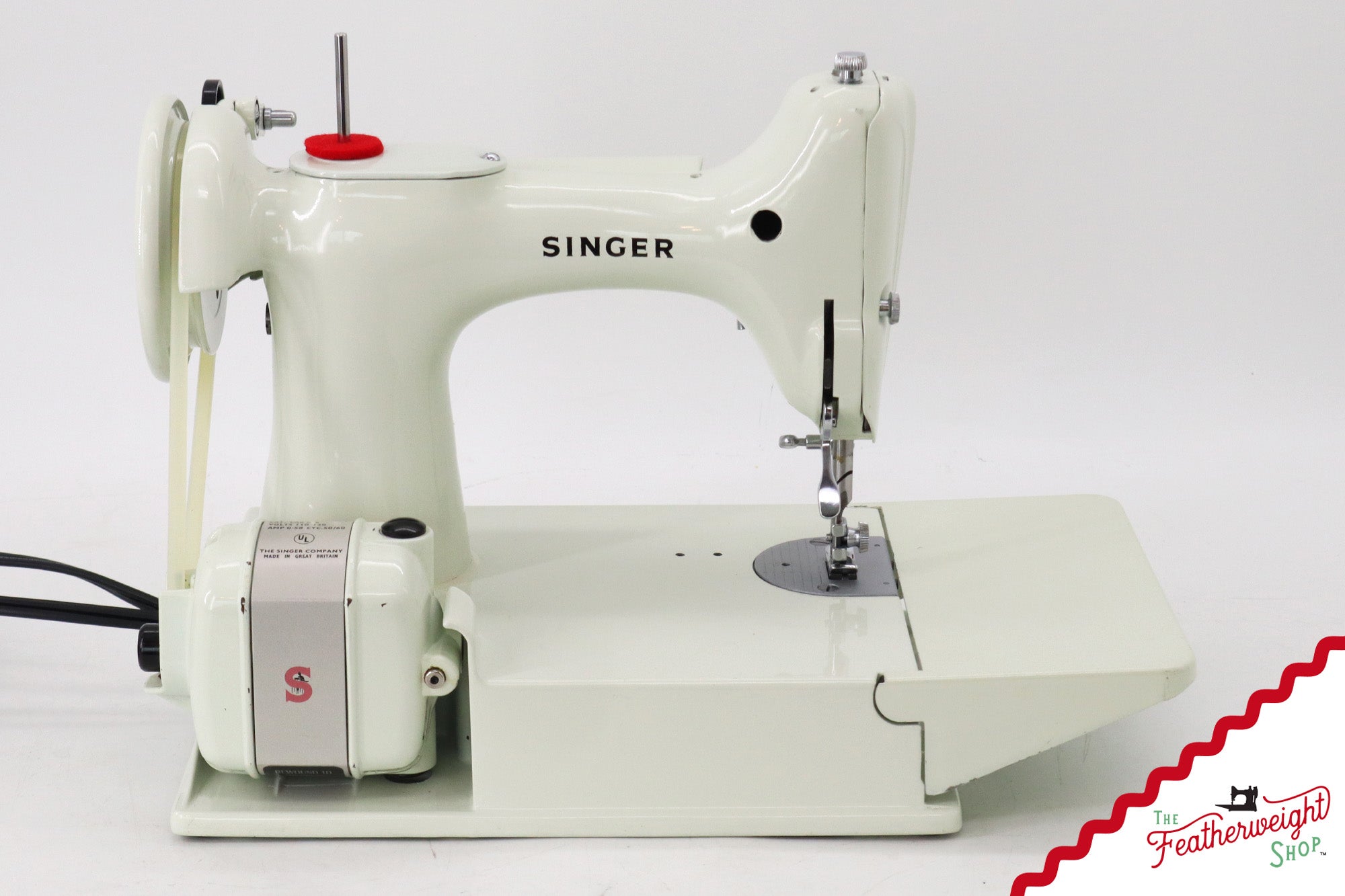 Singer Featherweight 221K Sewing Machine, British WHITE EV968***