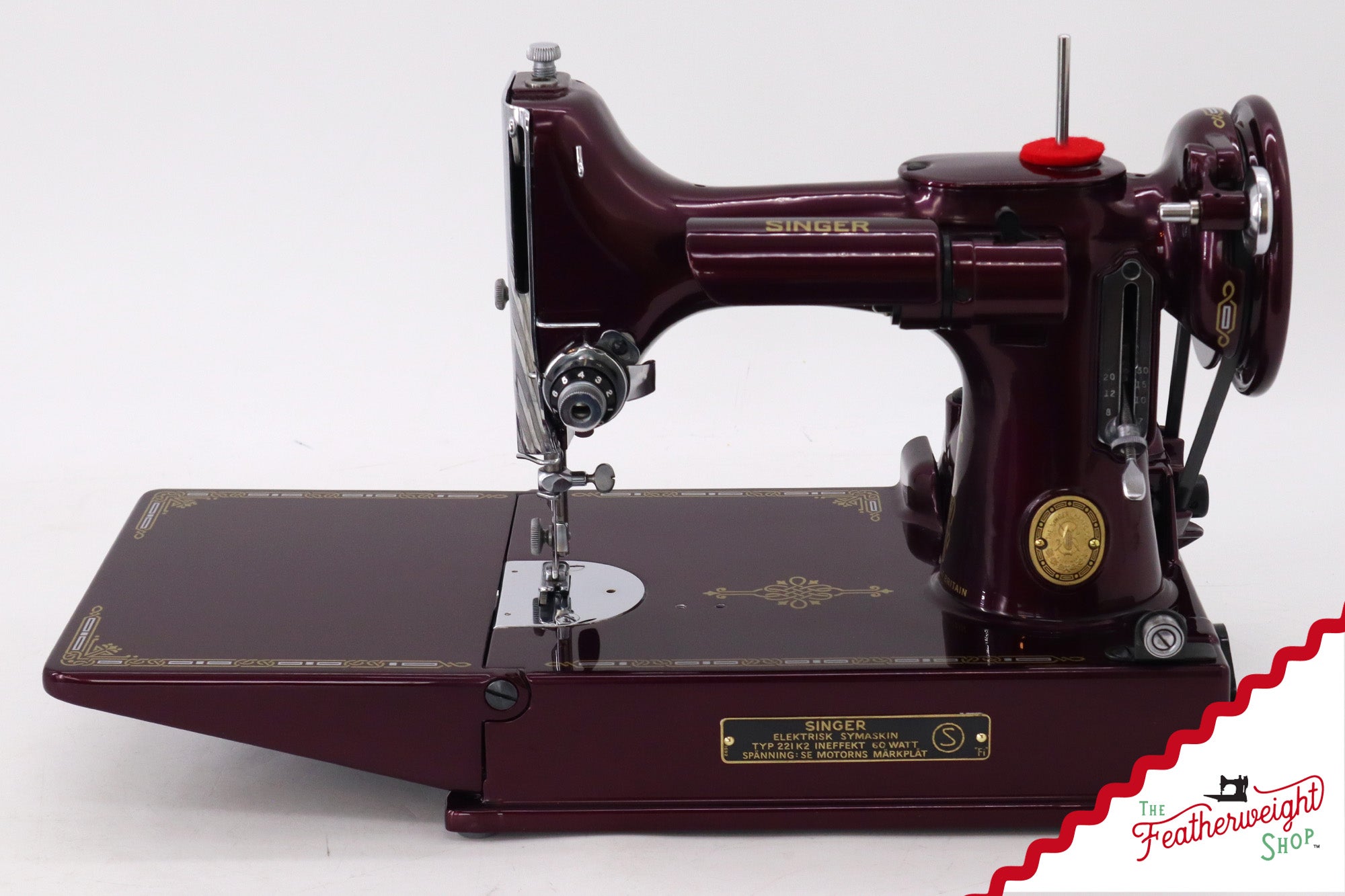 Singer Featherweight Swedish 221K EH236*** - Fully Restored in Star Garnet