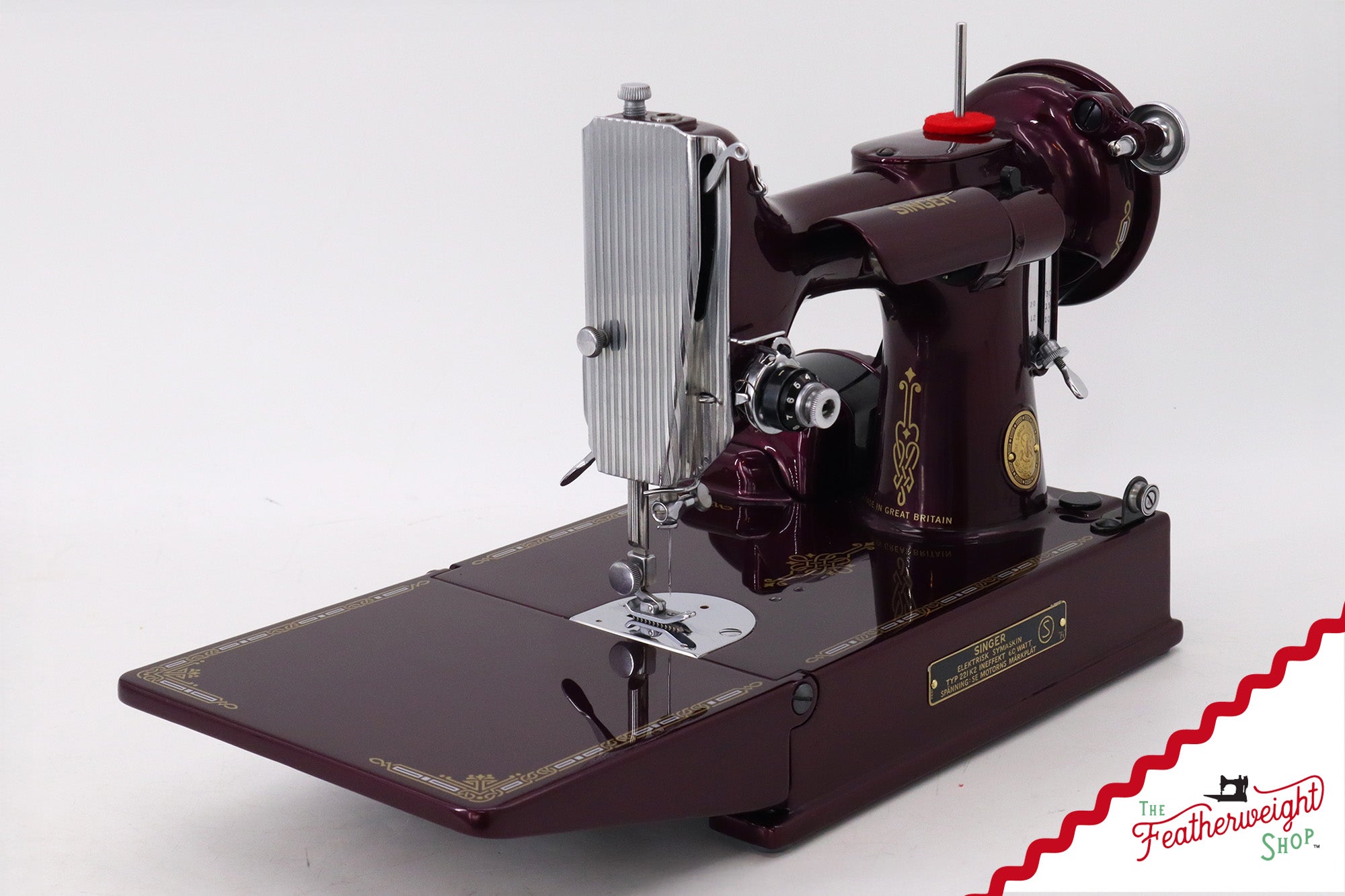 Singer Featherweight Swedish 221K EH236*** - Fully Restored in Star Garnet
