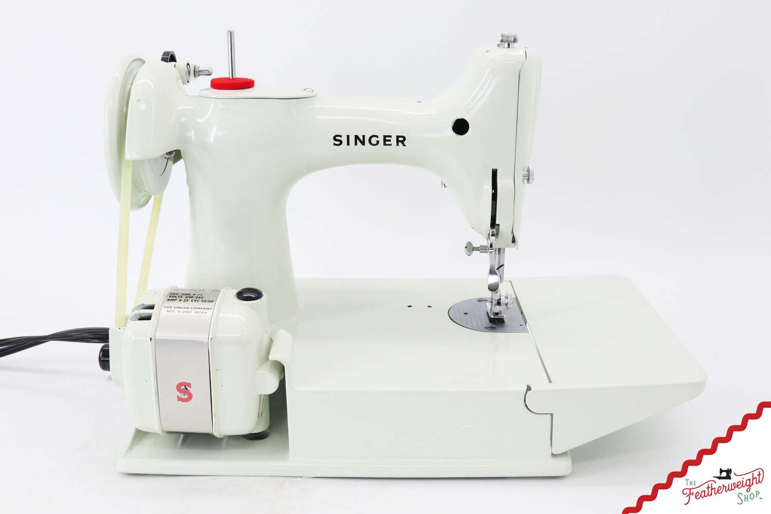 Singer Featherweight 221K Sewing Machine, British WHITE EV98612*