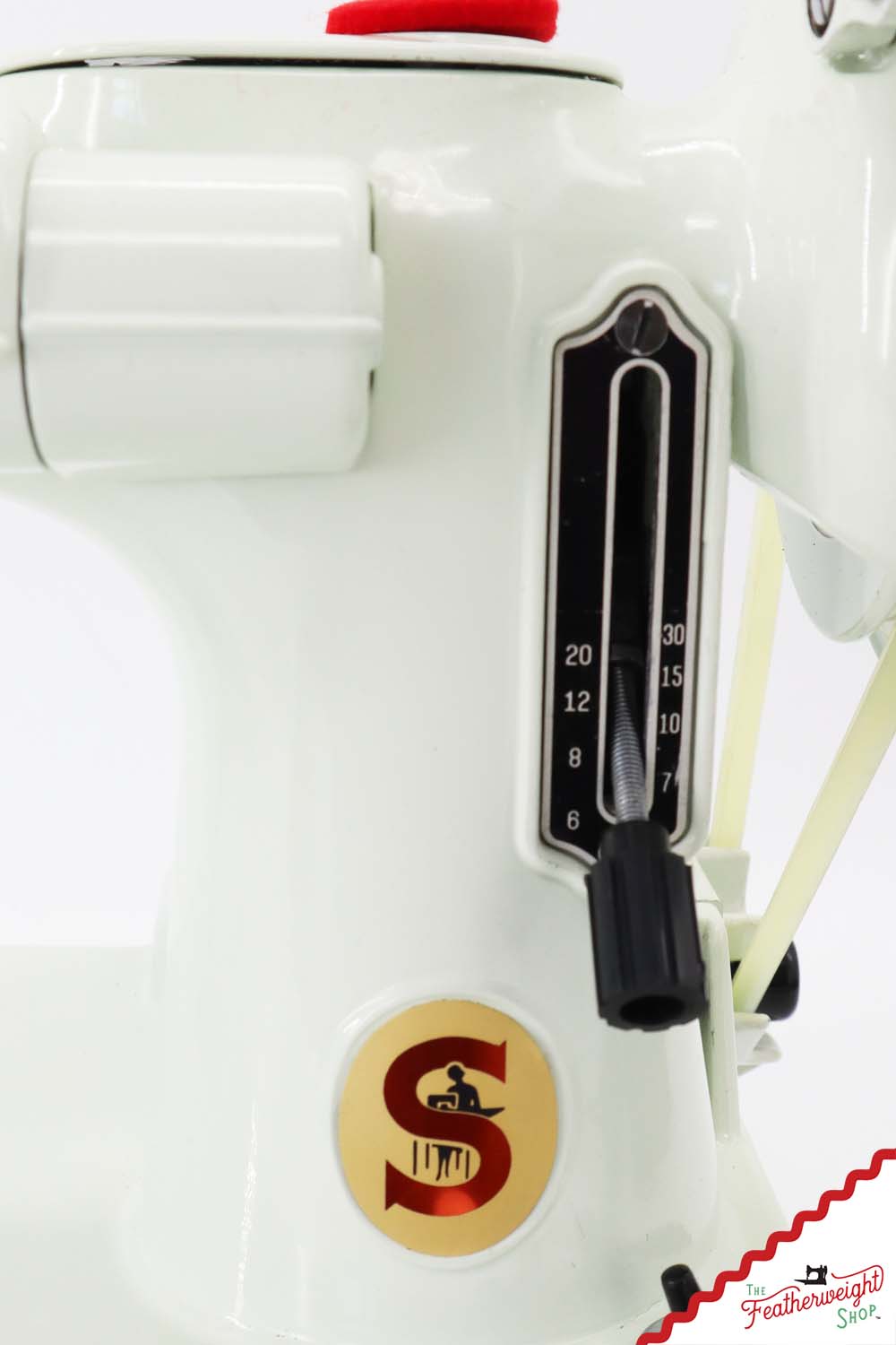 Singer Featherweight 221K Sewing Machine, British WHITE EV98612*