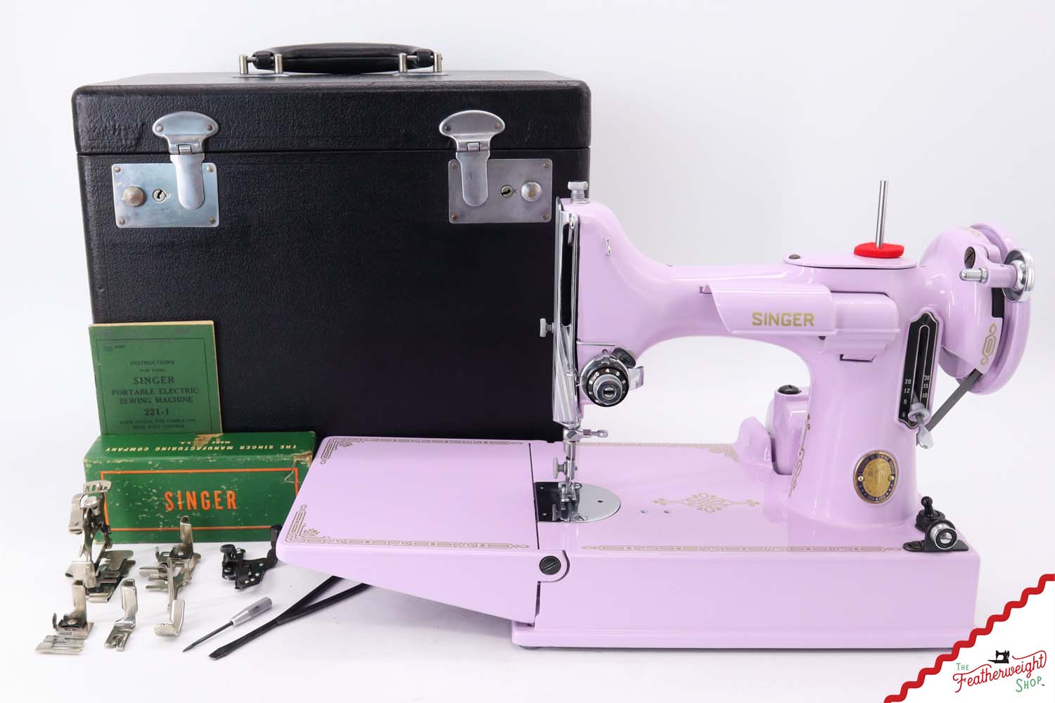 Singer Featherweight 221, Centennial - AJ890*** - Fully Restored in Wisteria