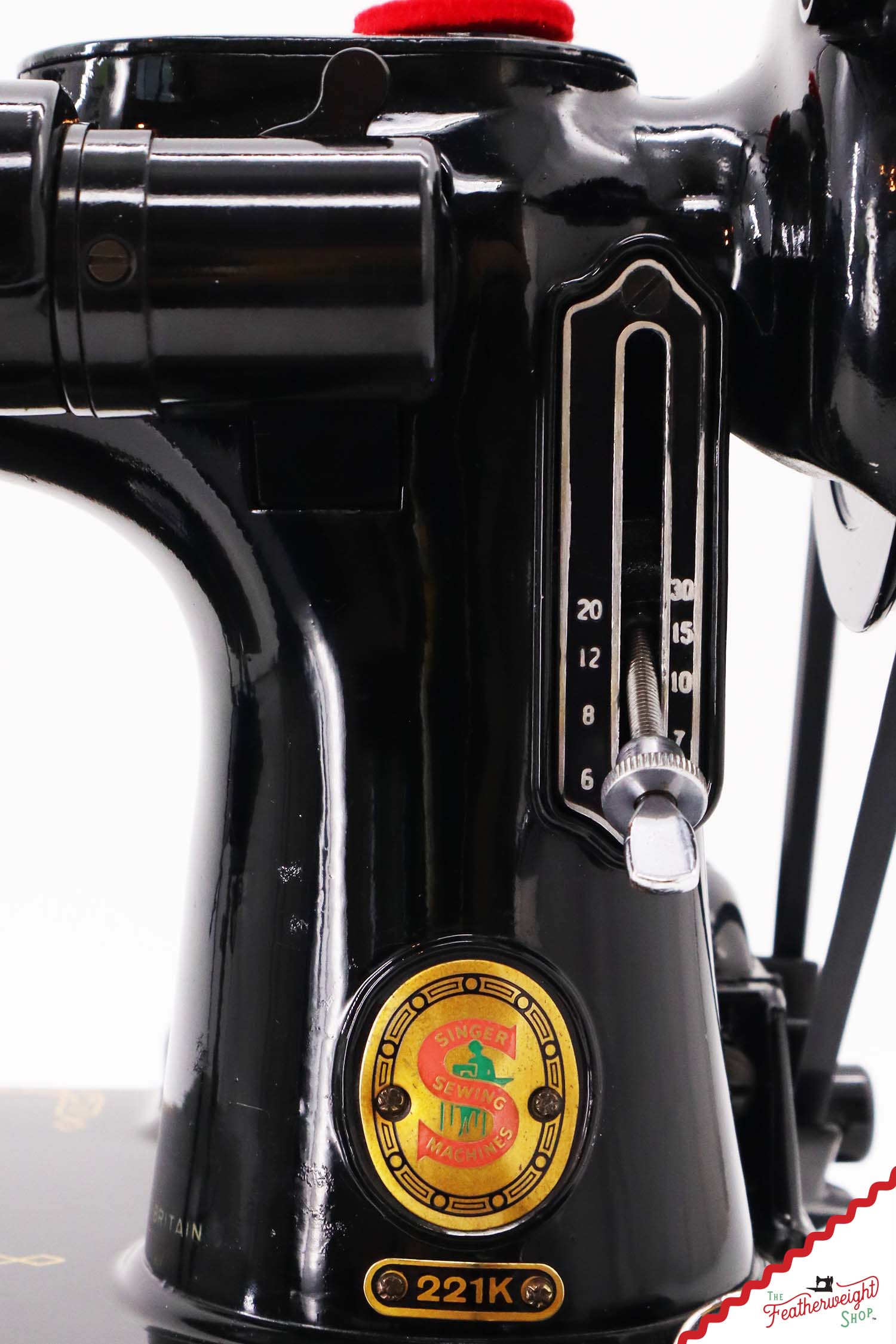 Singer Featherweight 221K Sewing Machine, RED "S" - ES1731**