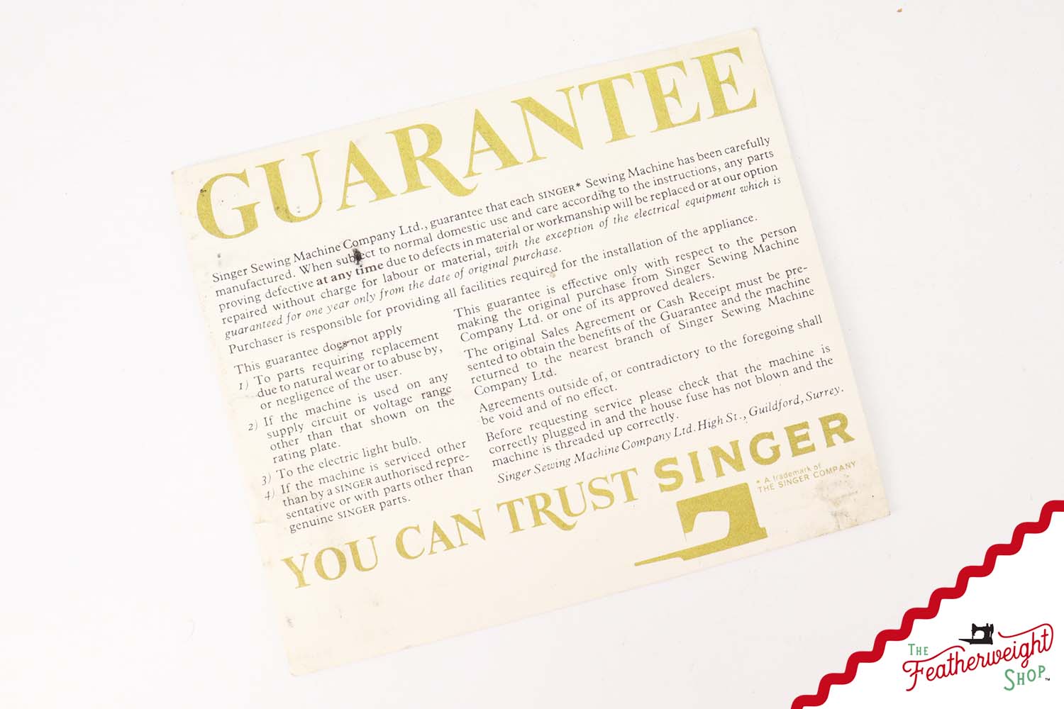 Singer Featherweight 221K Sewing Machine, British WHITE FA207***