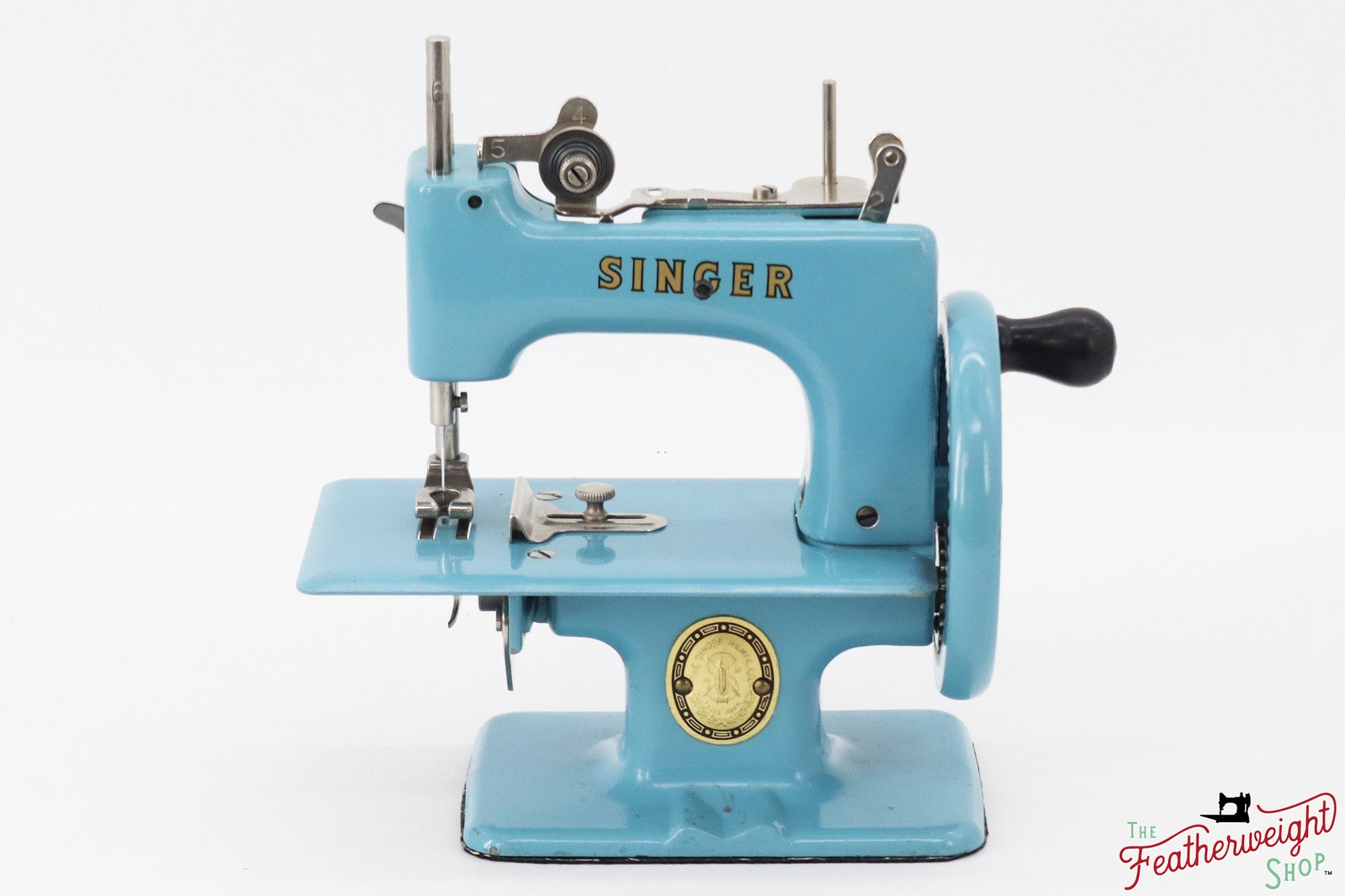 Singer Sewhandy Model 20 - Light Azure - RARE, Complete Italian Set