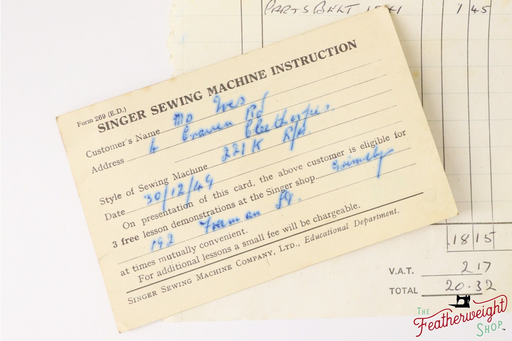 Featherweight 221K Sewing Machine, EF288*** - 1949